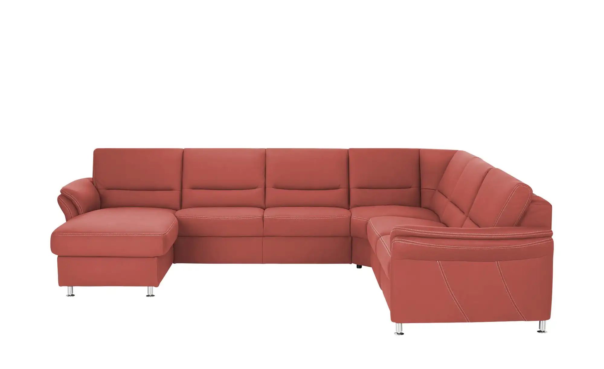 meinSofa Wohnlandschaft   Donald ¦ rot ¦ Maße (cm): B: 330 H: 89 T: 262 Pol günstig online kaufen