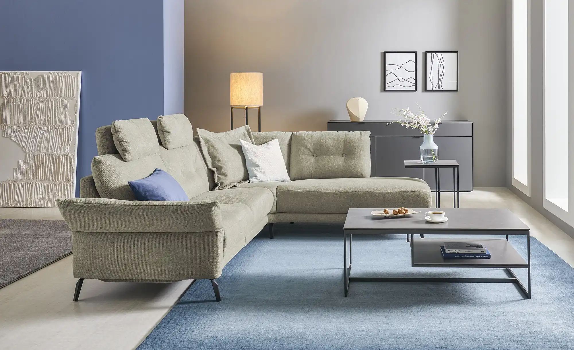 Thumbnail - Jette Home Ecksofa   Scope  ¦ grün ¦ Maße (cm): B: 258 H: 88 T: 221.0 Polstermöbel > Sofas > Ecksofas - Höffner