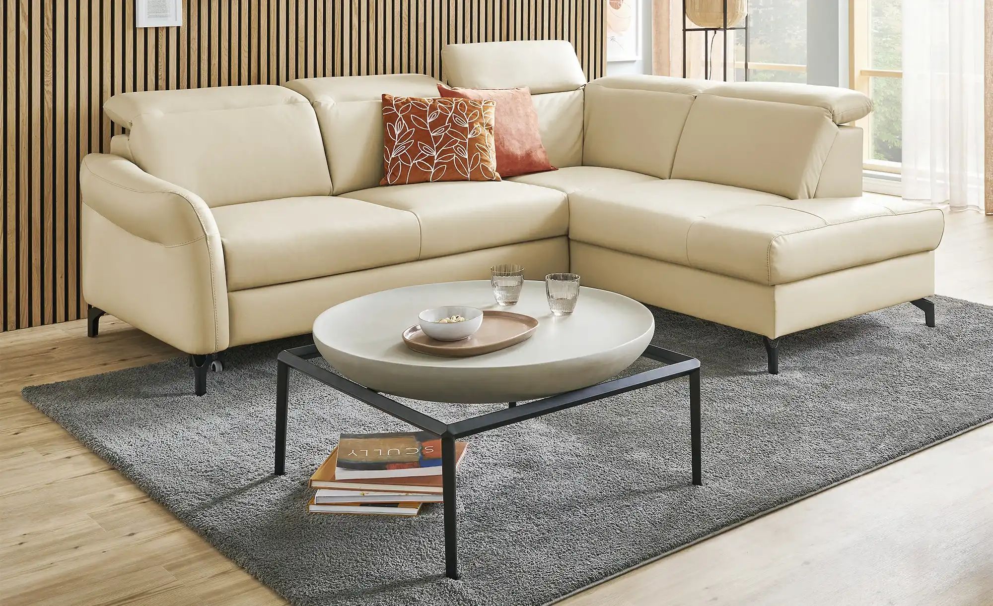 uno Ecksofa  Basel ¦ beige ¦ Maße (cm): B: 243 H: 100 T: 200 Polstermöbel > günstig online kaufen