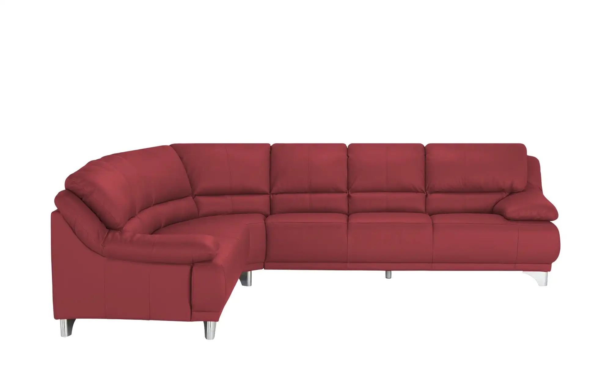 Ecksofa  aus Echtleder Maranello ¦ rot ¦ Maße (cm): B: 295 H: 87 T: 253 Pol günstig online kaufen