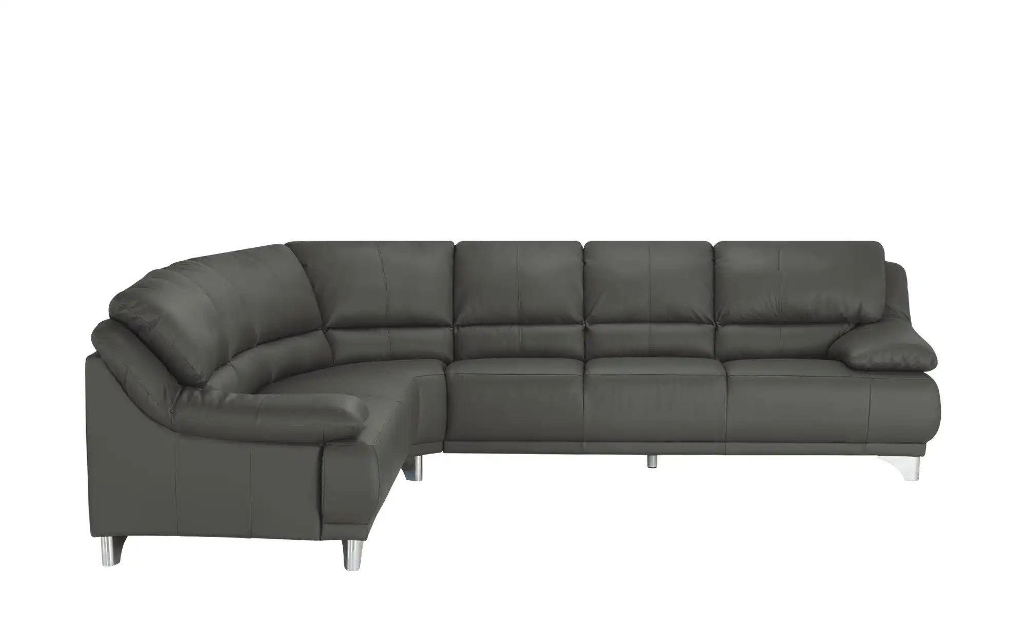 Ecksofa  aus Echtleder Maranello ¦ grau ¦ Maße (cm): B: 295 H: 87 T: 253 Po günstig online kaufen