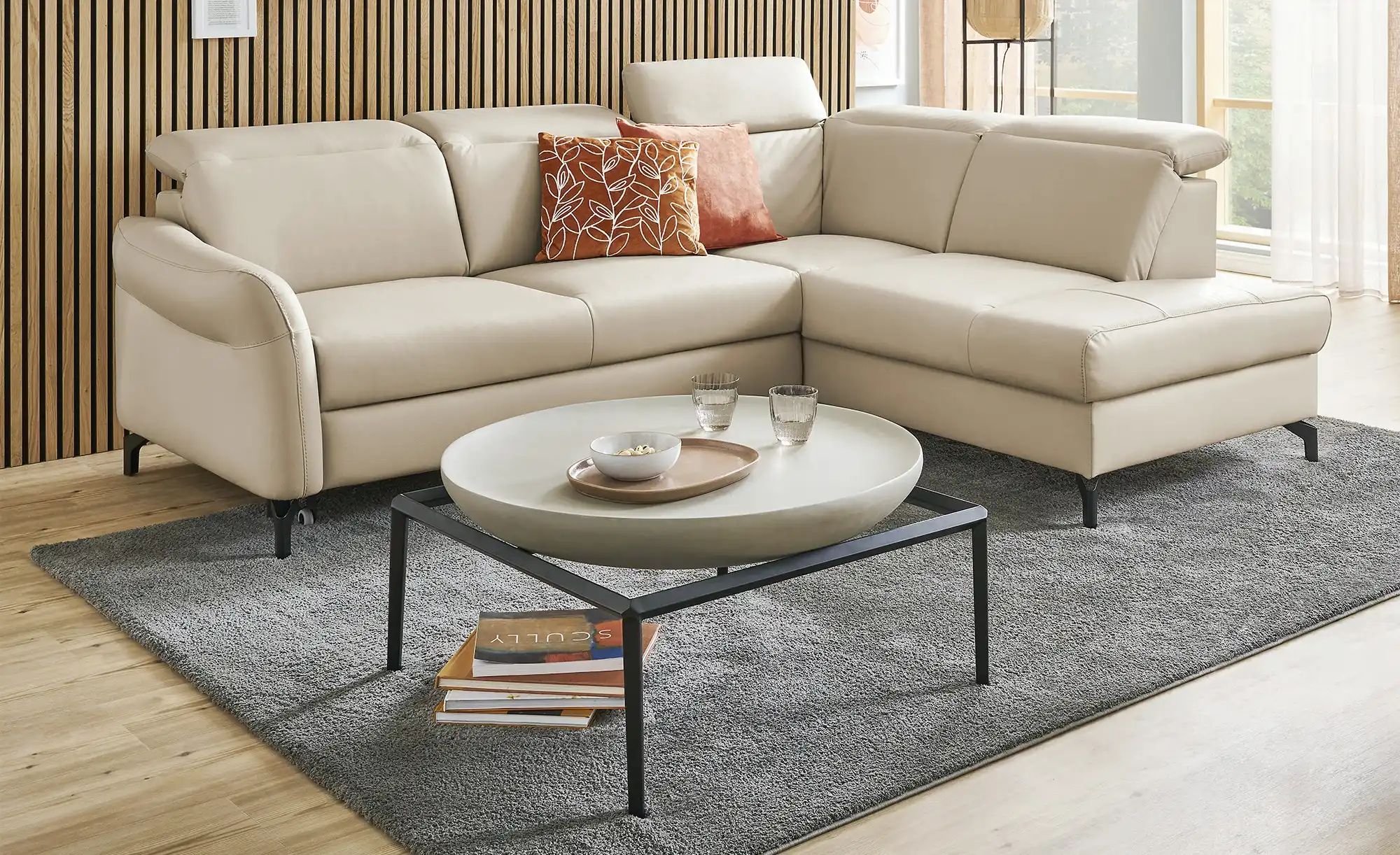 uno Ecksofa  Basel ¦ beige ¦ Maße (cm): B: 243 H: 100 T: 200 Polstermöbel > günstig online kaufen