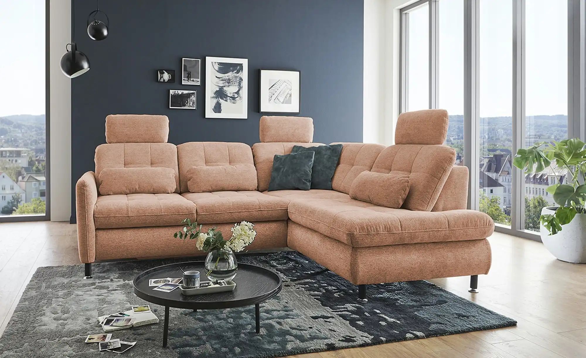 Thumbnail - Lounge Collection Ecksofa LIORA ¦ beige ¦ Maße (cm): B: 242 H: 99 T: 210.0 Polstermöbel > Sofas > Ecksofas - Höffner