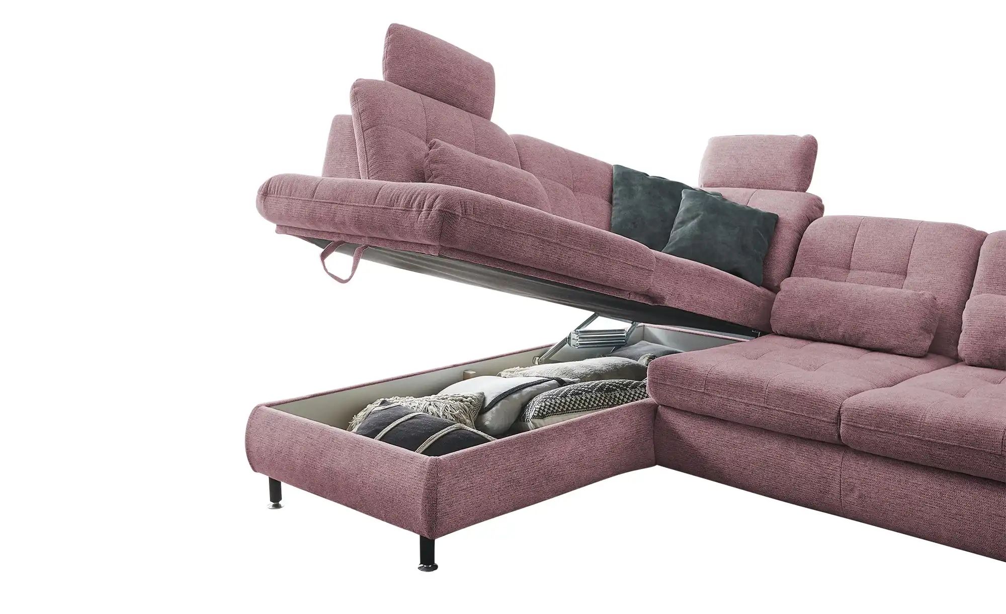 Lounge Collection Ecksofa  LIORA ¦ rosa/pink ¦ Maße (cm): B: 242 H: 99 T: 2 günstig online kaufen