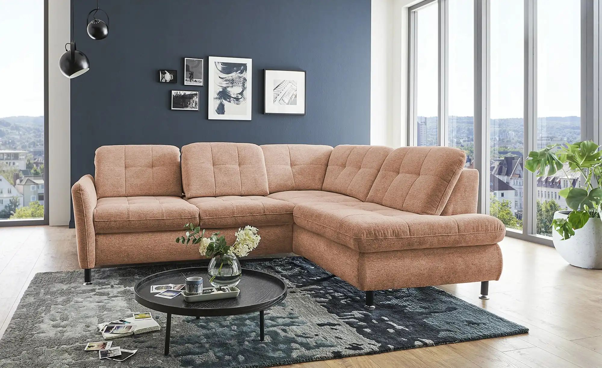 Lounge Collection Ecksofa  LIORA ¦ beige ¦ Maße (cm): B: 242 H: 99 T: 210 P günstig online kaufen