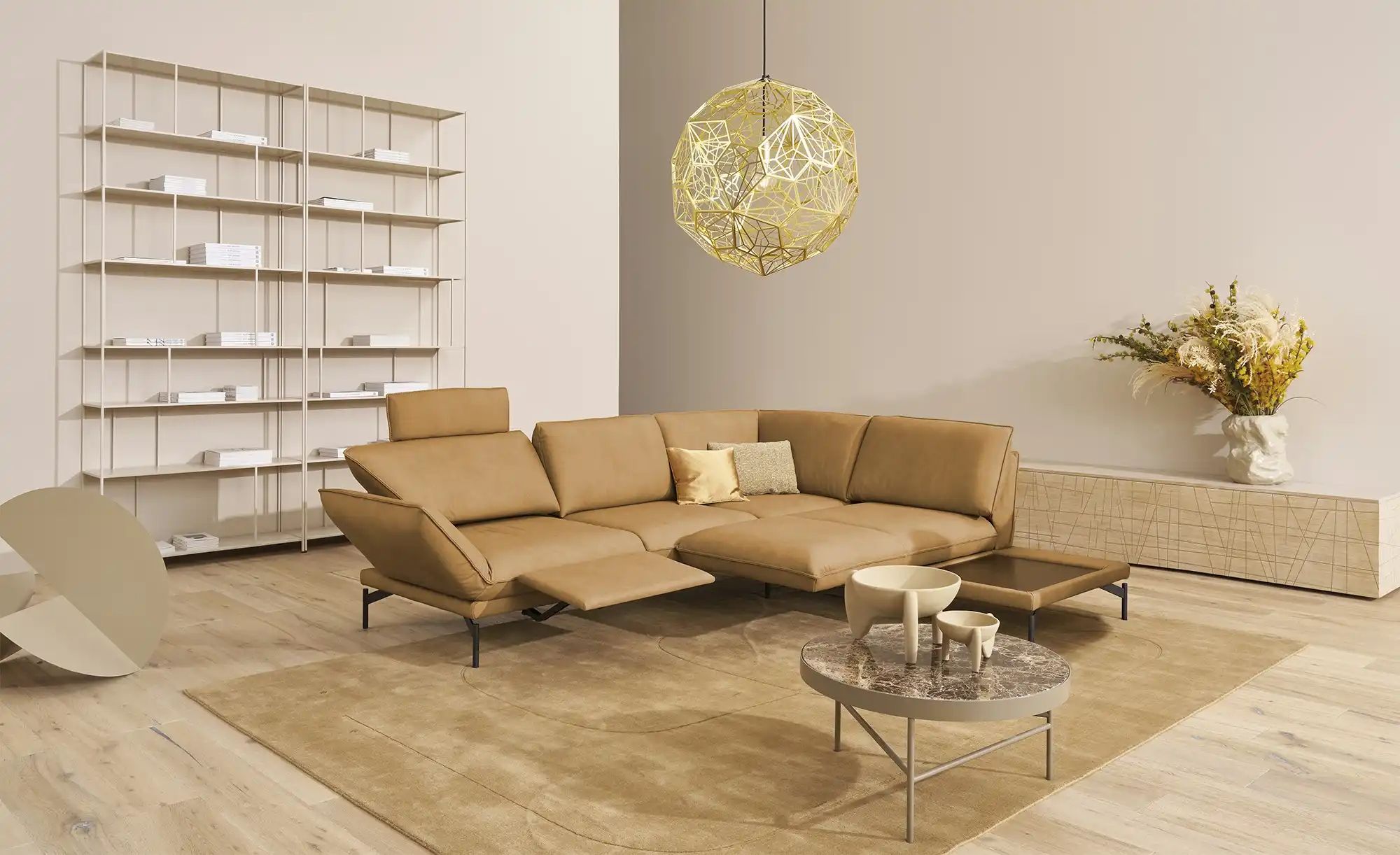 himolla Ecksofa  1478 ¦ gelb ¦ Maße (cm): B: 275 H: 87 Polstermöbel > Sofas günstig online kaufen