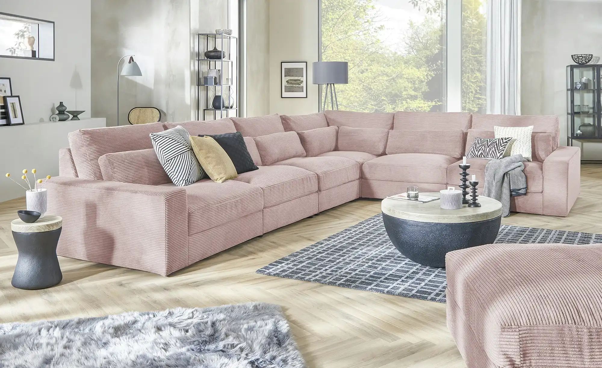 Thumbnail - Element Ottomane Armlehne links Branna ¦ rosa/pink ¦ Maße (cm): B: 116 H: 88 T: 164.0 Polstermöbel > Sofas > Modulsofas ...