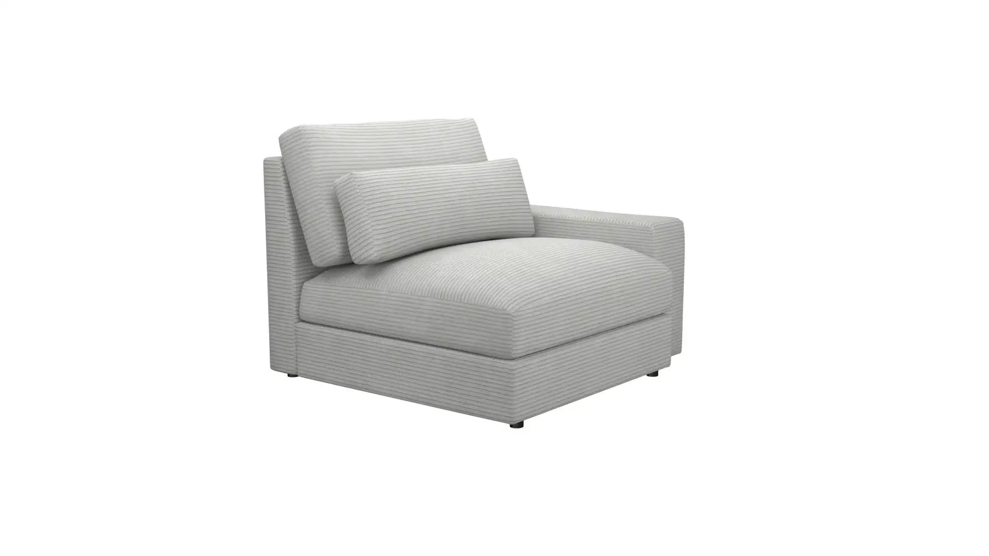 Thumbnail - Element Einsitzer Armlehne rechts Branna ¦ grau ¦ Maße (cm): B: 116 H: 88 T: 120.0 Polstermöbel > Sofas > Modulsofas - H...
