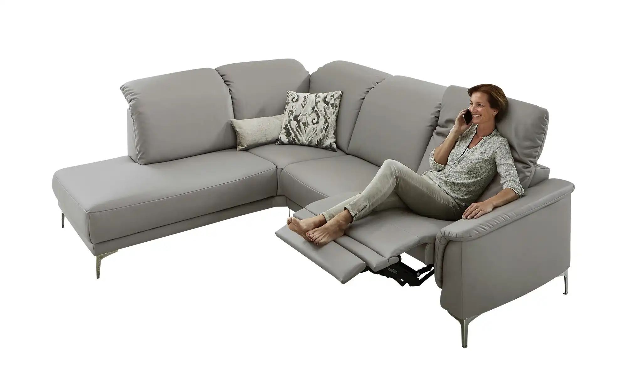 Ecksofa  Malu ¦ grau ¦ Maße (cm): B: 282 H: 111 T: 236 Polstermöbel > Sofas günstig online kaufen