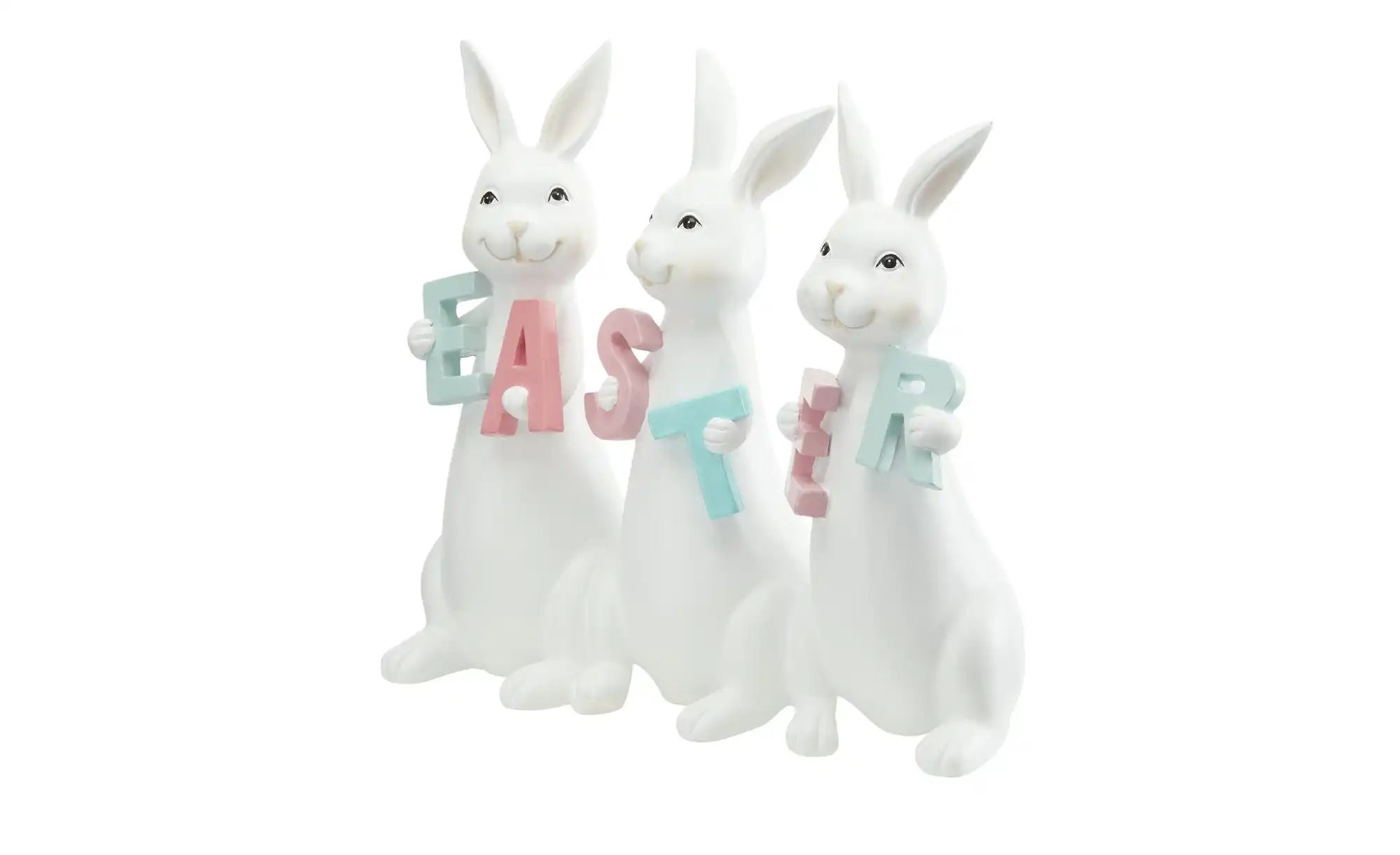 HOME STORY Deko Hase mit Easter Schriftzug ¦ weiß ¦ Polyresin (Kunstharz) ¦ günstig online kaufen