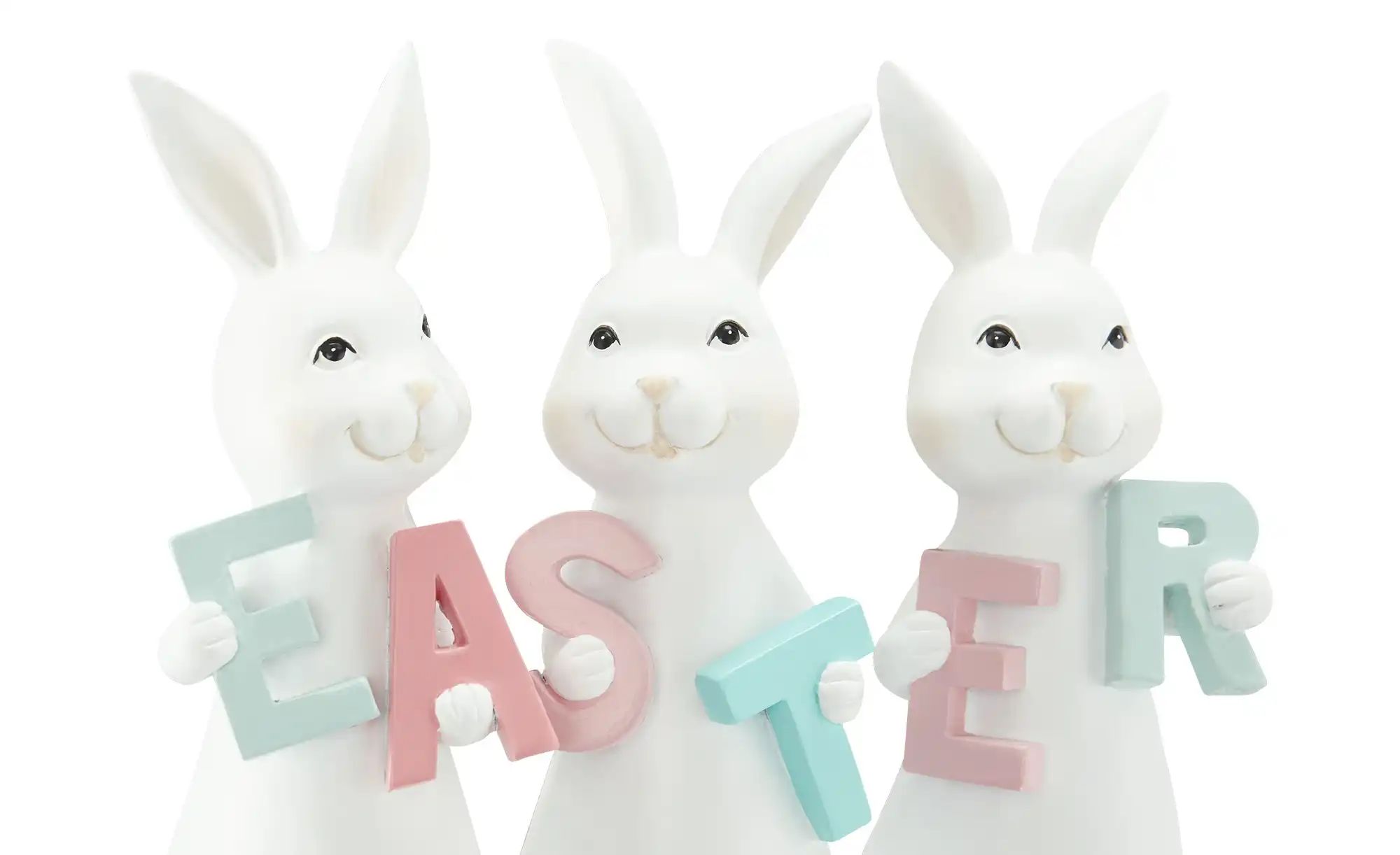 HOME STORY Deko Hase mit Easter Schriftzug ¦ weiß ¦ Polyresin (Kunstharz) ¦ günstig online kaufen