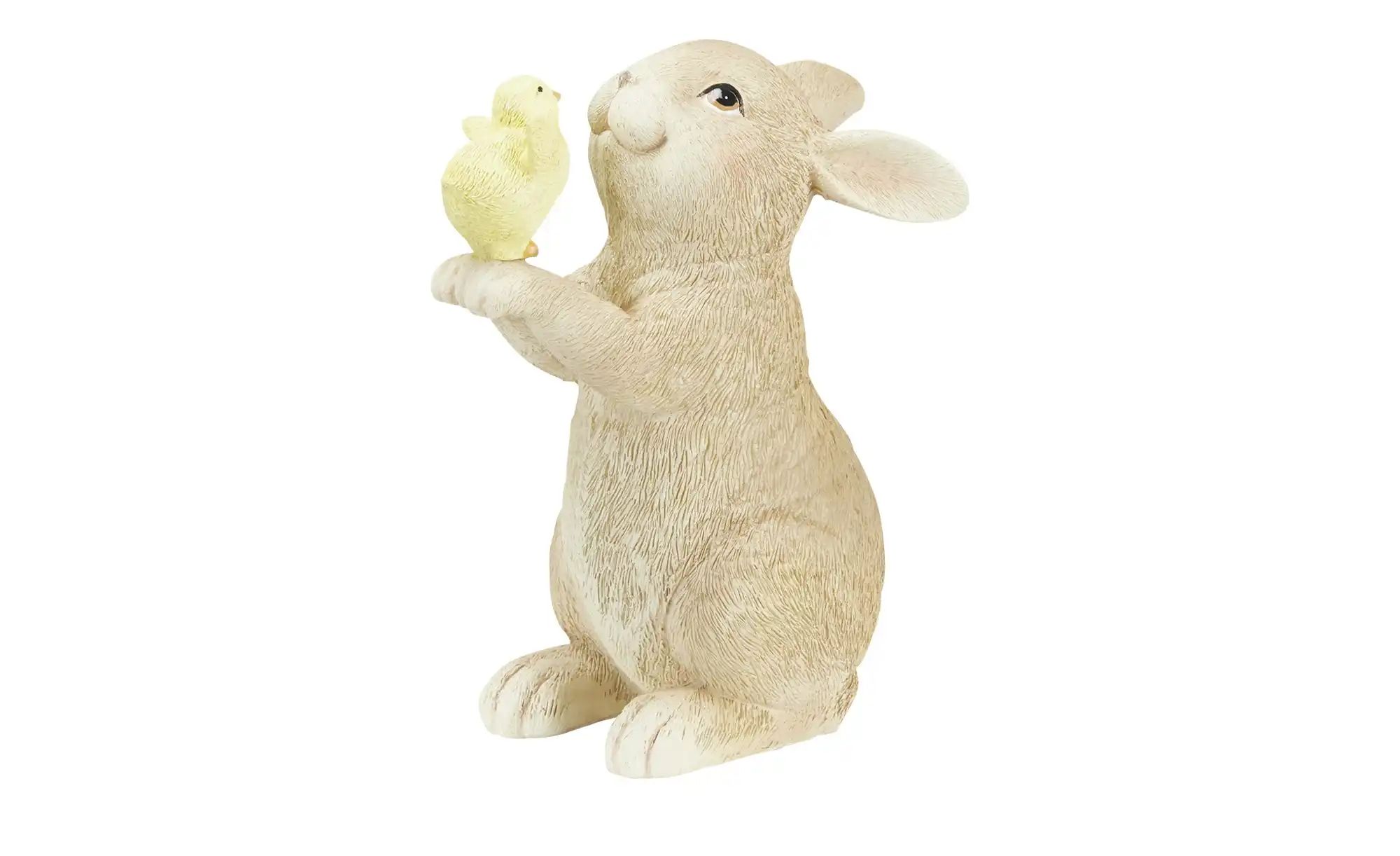 Deko Hase mit Küken ¦ beige ¦ Steinzeug ¦ Maße (cm): B: 12,2 H: 15 T: 7,5 O günstig online kaufen