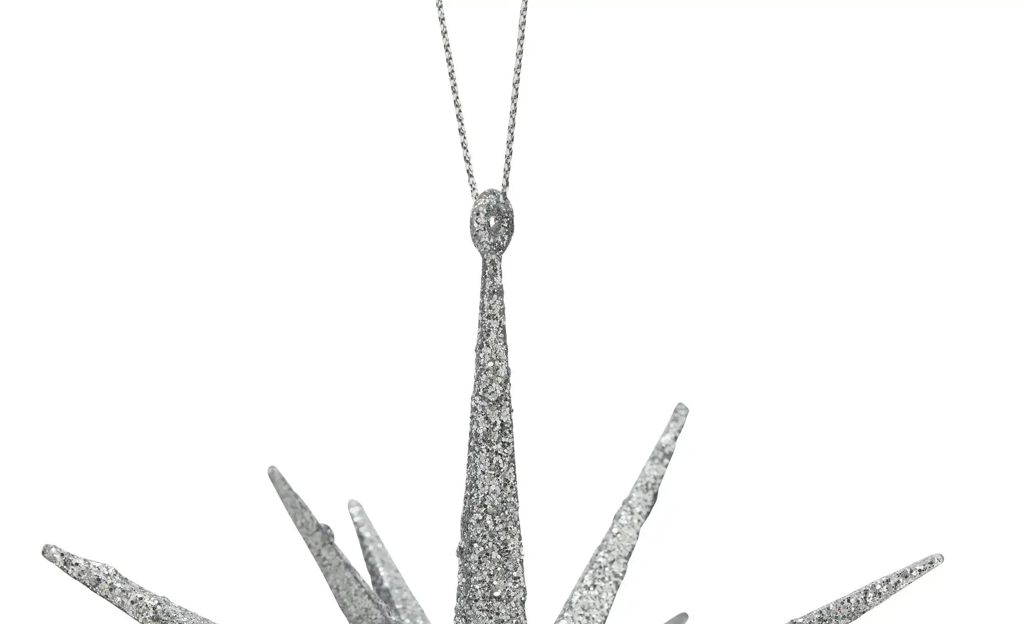 Thumbnail - Sternanhänger  2er Set   ¦ silber ¦ Kunststoff ¦ Maße (cm): H: 15  Ø: 15 Weihnachten - Höffner