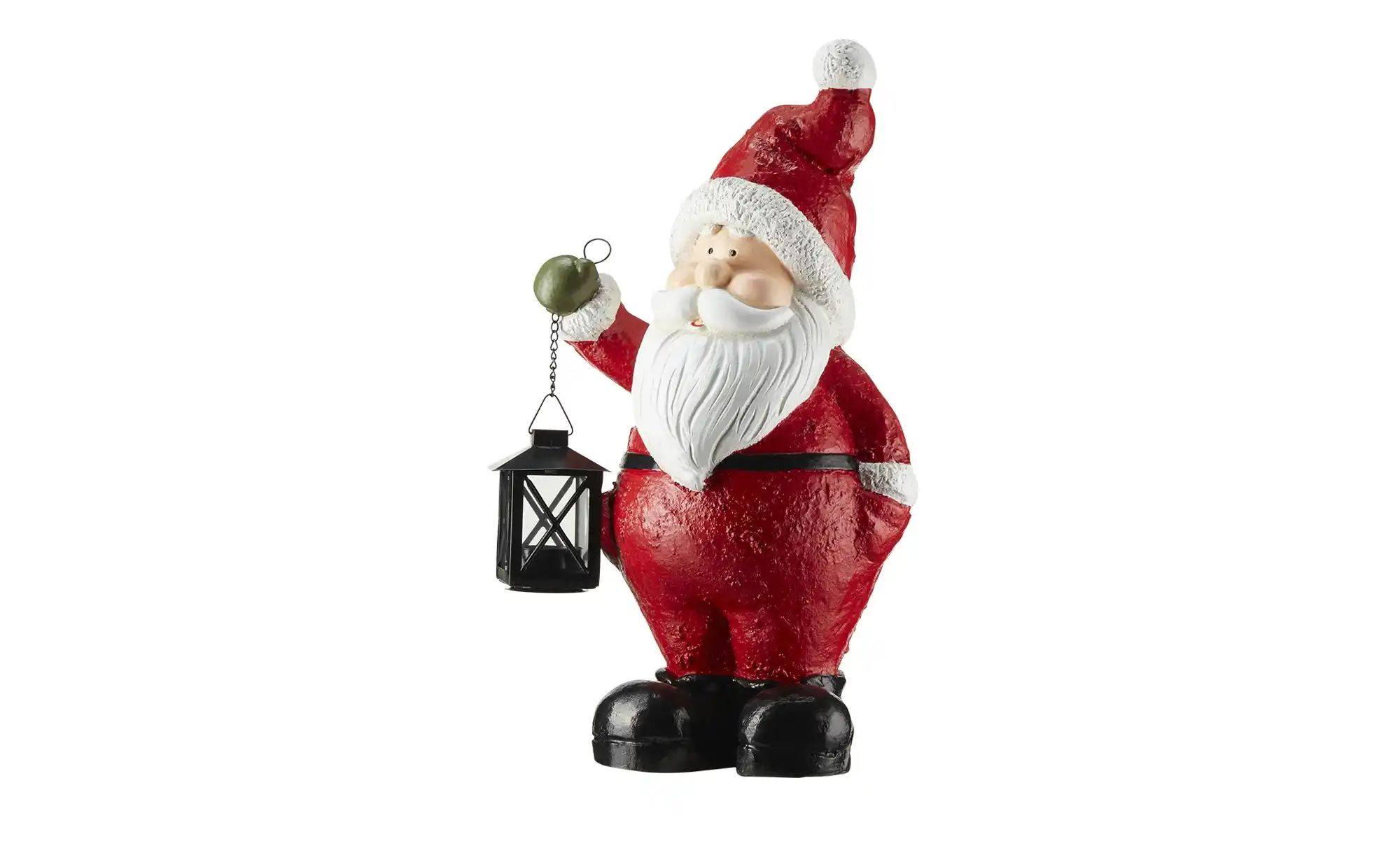 HOME STORY Santa Figur mit Laterne   ¦ rot ¦ Magnesia,Metall,Glas ¦ Maße (c günstig online kaufen