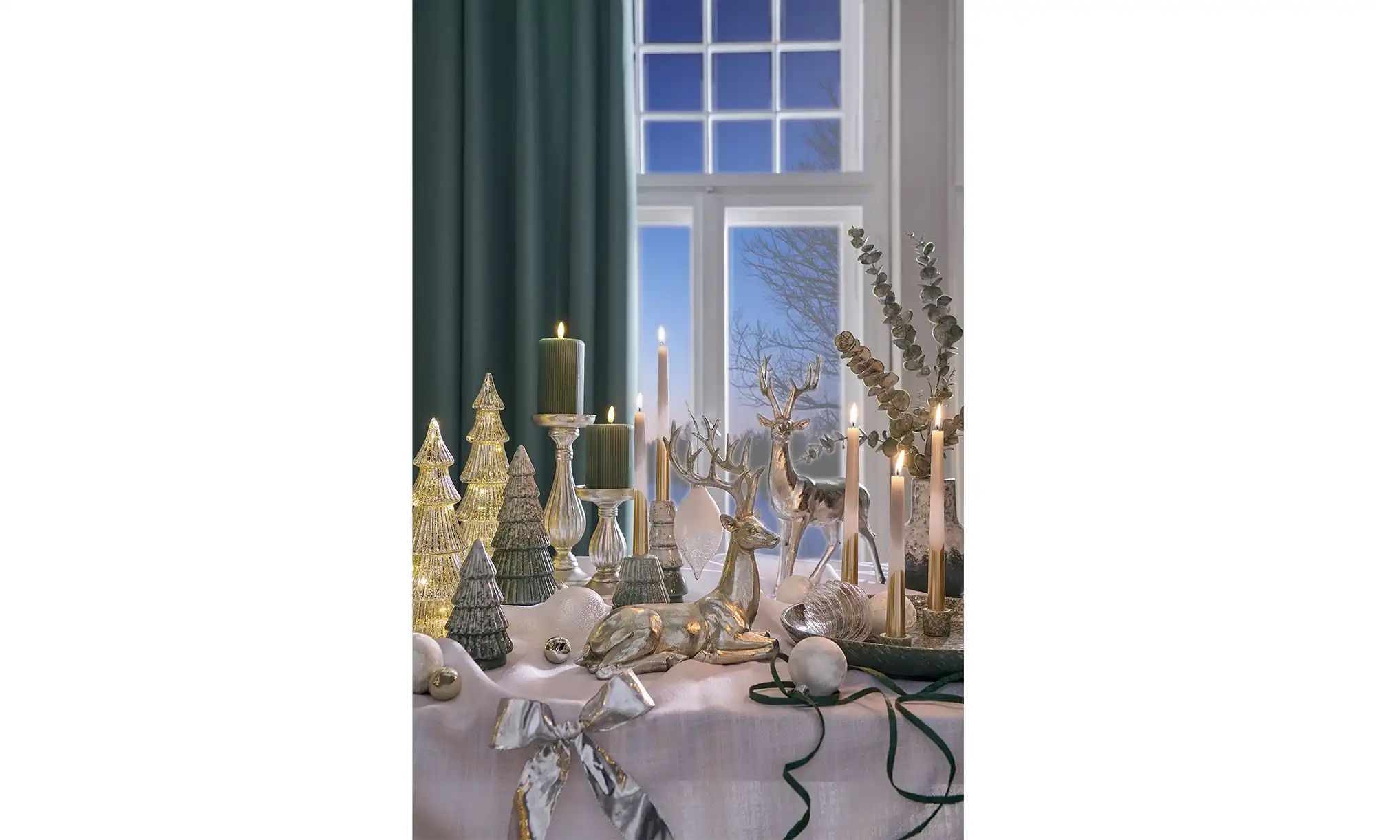Thumbnail - HOME STORY Stabkerze 3er Set ¦ mehrfarbig ¦ Wachs ¦ Maße (cm): H: 25 Ø: 2.15 Weihnachten - Höffner
