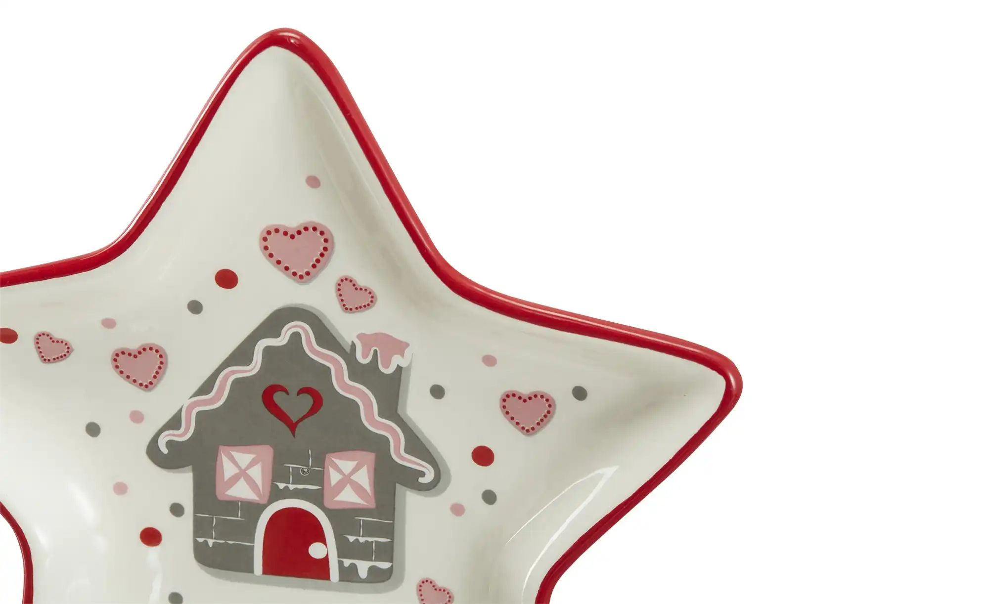 HOME STORY Weihnachtsteller Stern Weihnachtsgeschirr ¦ weiß ¦ Dolomite ¦ Ma günstig online kaufen