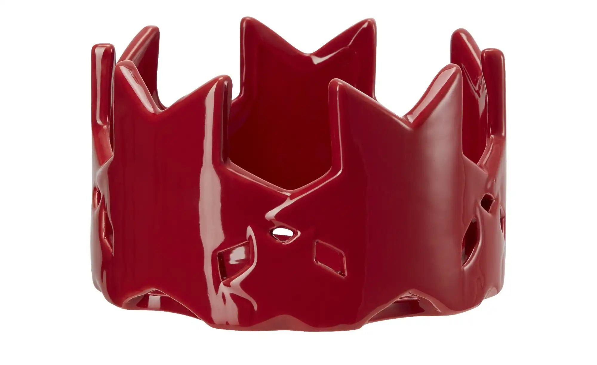 HOME STORY Teelichthalter Sterne   ¦ rot ¦ Dolomite ¦ Maße (cm): H: 7,1  Ø: günstig online kaufen