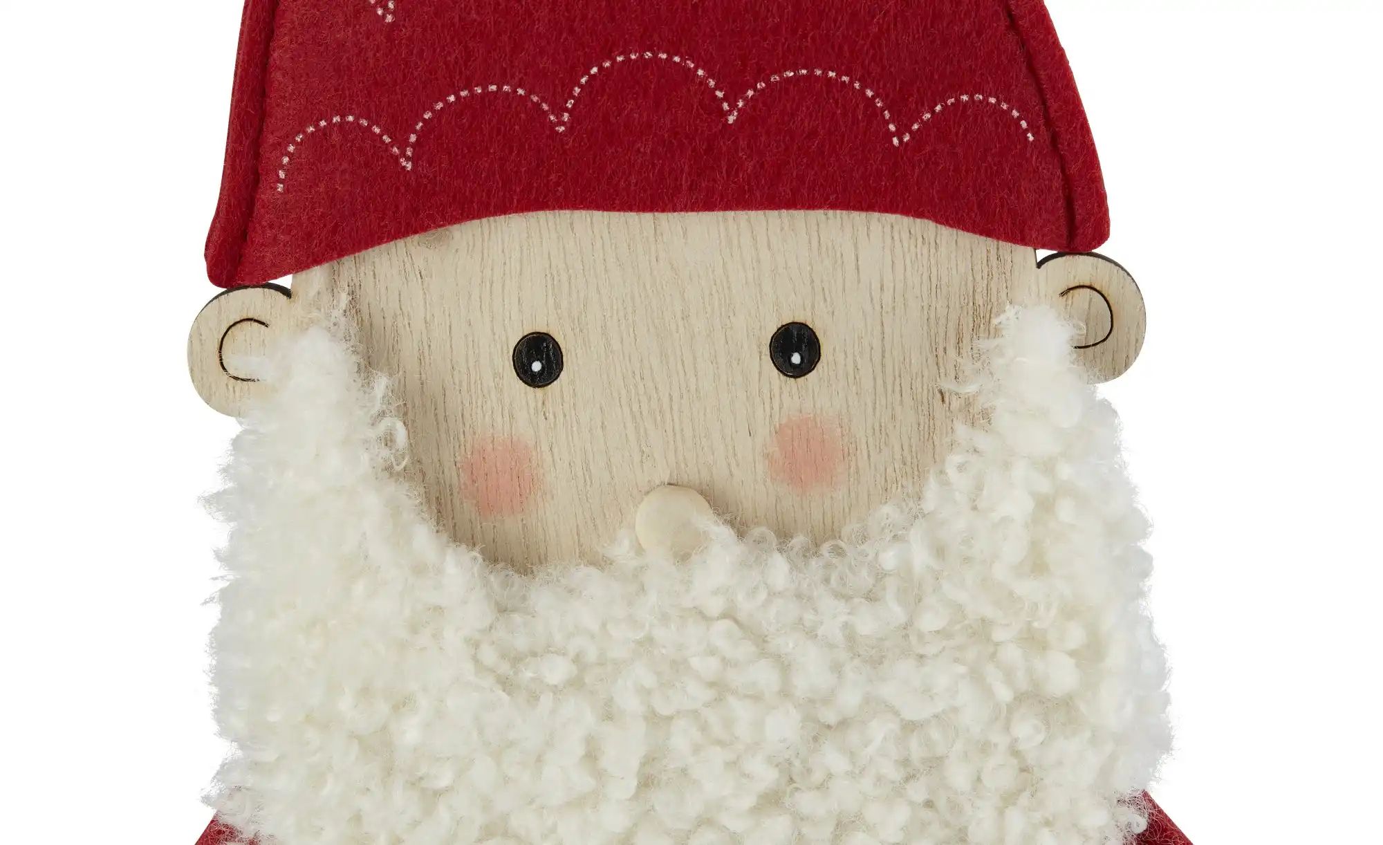 HOME STORY Dekofigur Santa   ¦ rot ¦ Holzwerkstoff,Polyester ¦ Maße (cm): B günstig online kaufen