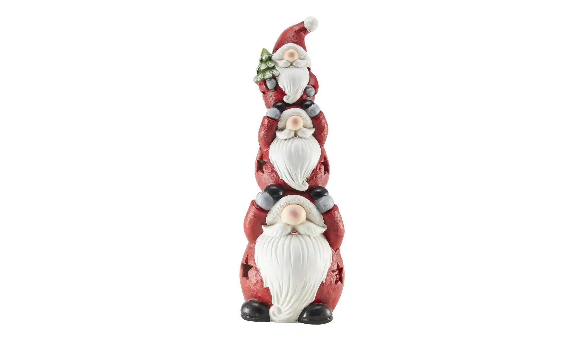 HOME STORY LED Figur 3 Weihnachtsmänner   ¦ rot ¦ Magnesia ¦ Maße (cm): B: günstig online kaufen