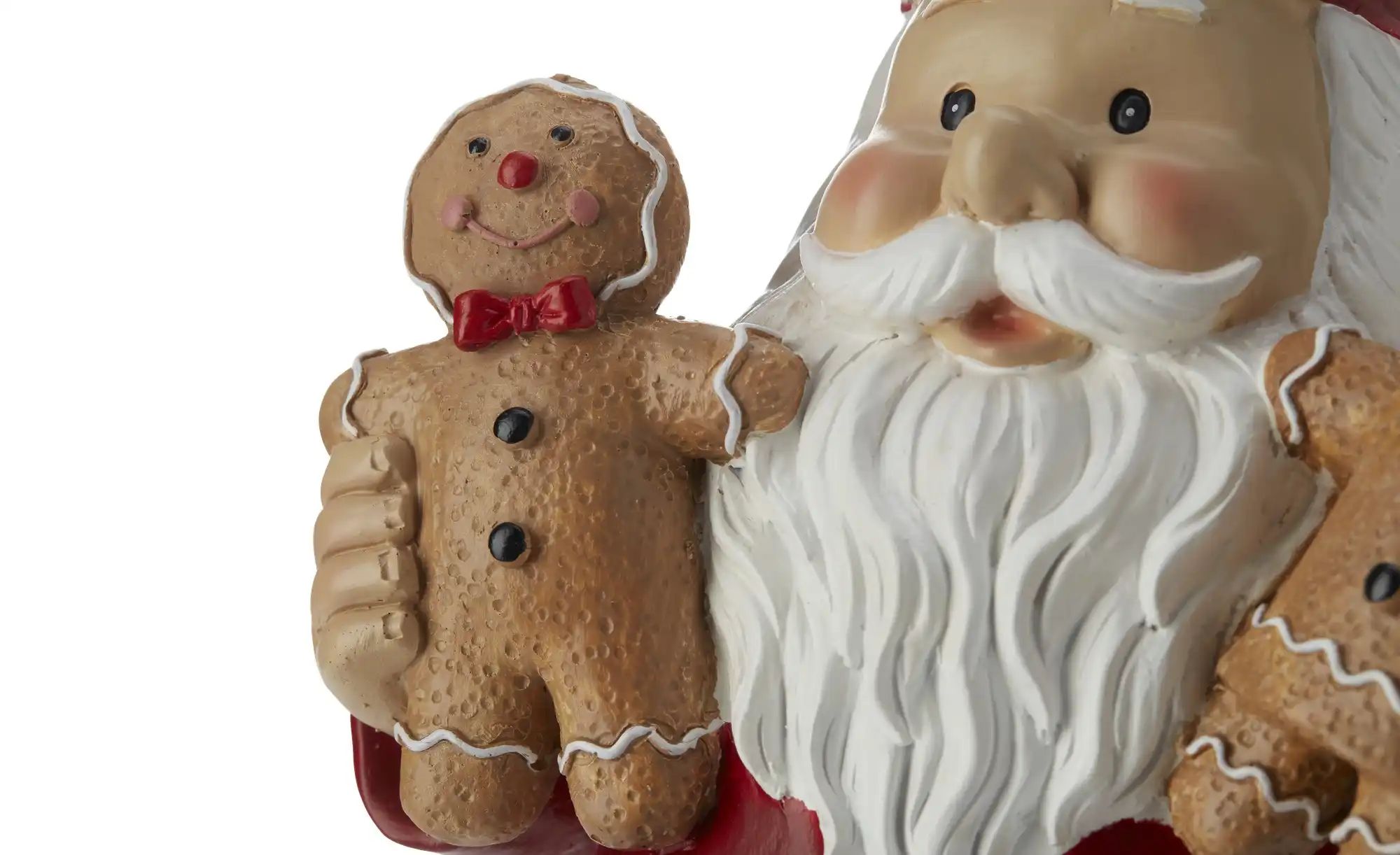 HOME STORY Dekofigur Santa mit Lebkuchen   ¦ rot ¦ Polyresin (Kunstharz),St günstig online kaufen