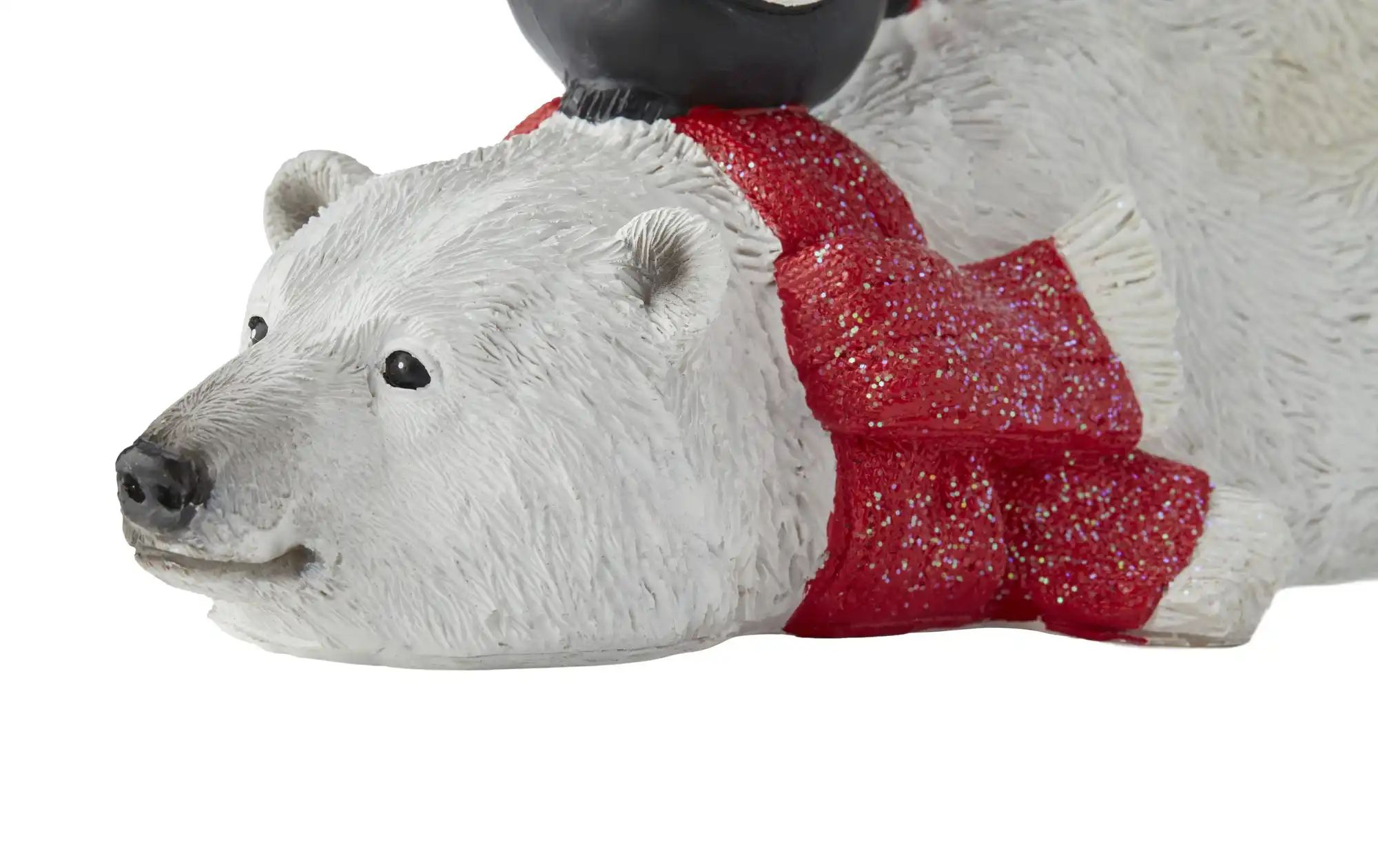 Thumbnail - HOME STORY Dekofigur Eisbär mit Pinguinen ¦ weiß ¦ Polyresin (Kunstharz),Stein ¦ Maße (cm): B: 41 H: 29 T: 20.0 Weihna...