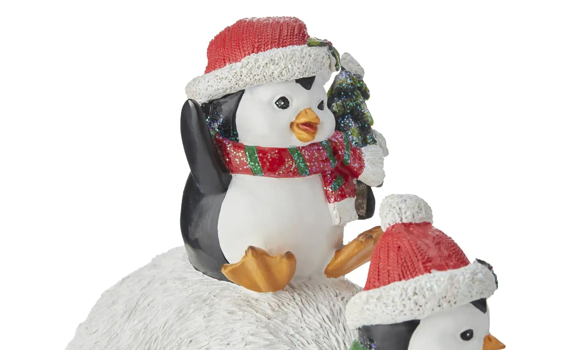 Thumbnail - HOME STORY Dekofigur Eisbär mit Pinguinen ¦ weiß ¦ Polyresin (Kunstharz),Stein ¦ Maße (cm): B: 41 H: 29 T: 20.0 Weihna...