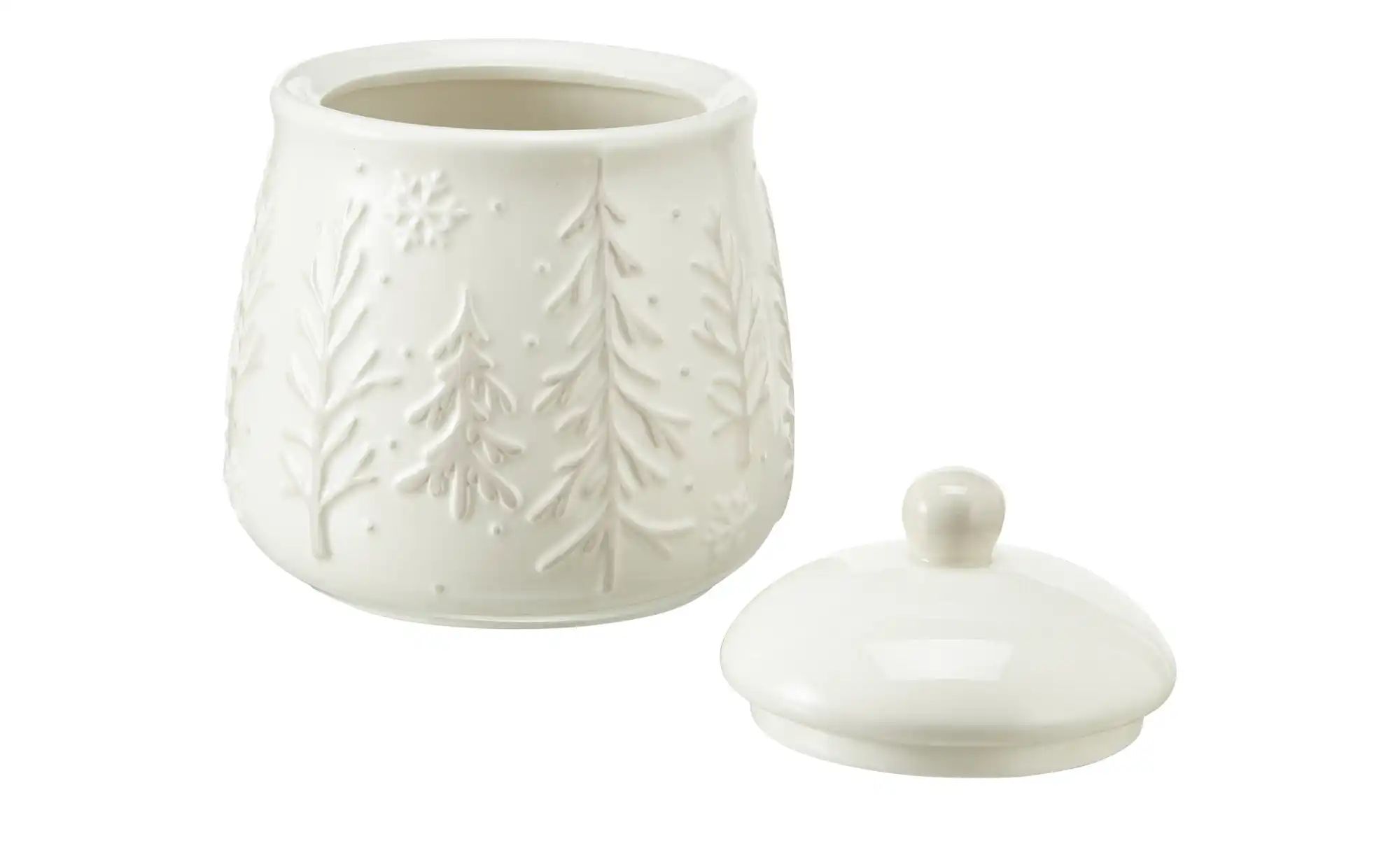 Thumbnail - HOME STORY Keksdose mit Tannen   ¦ weiß ¦ Dolomite ¦ Maße (cm): B: 17 H: 20,5 T: 17.0 Weihnachten - Höffner