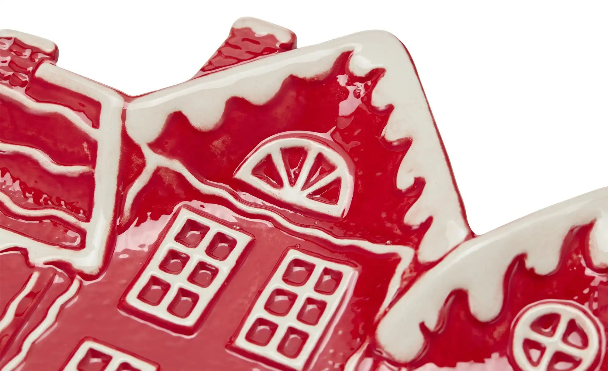 Thumbnail - HOME STORY Servierplatte Haus ¦ rot ¦ Dolomite ¦ Maße (cm): B: 33 H: 3 T: 18.0 Weihnachten - Höffner