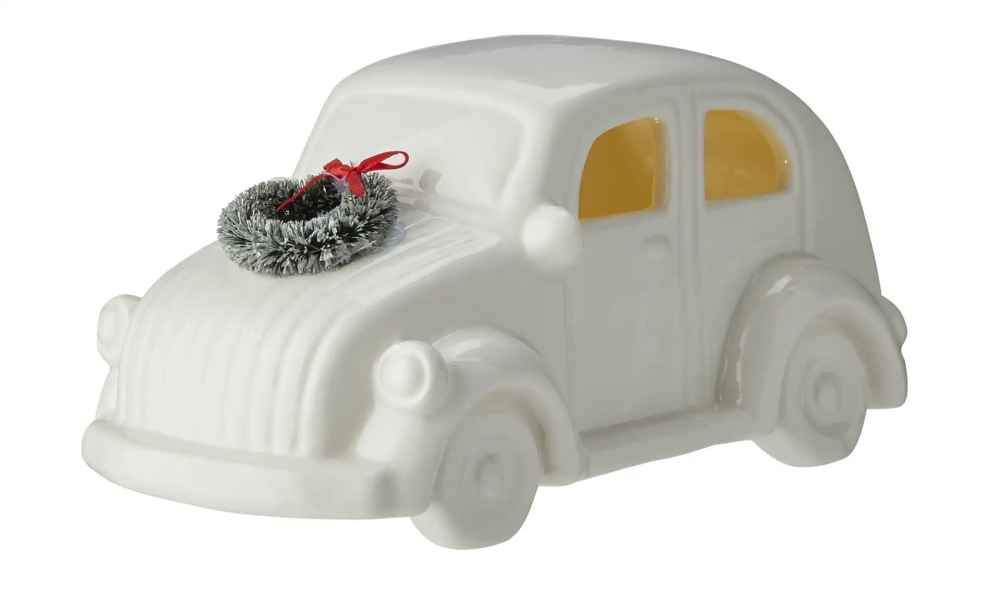 Thumbnail - HOME STORY LED Auto ¦ weiß ¦ Porzellan,Kunststoff ¦ Maße (cm): B: 10,7 H: 9,8 T: 21.1 Weihnachten - Höffner