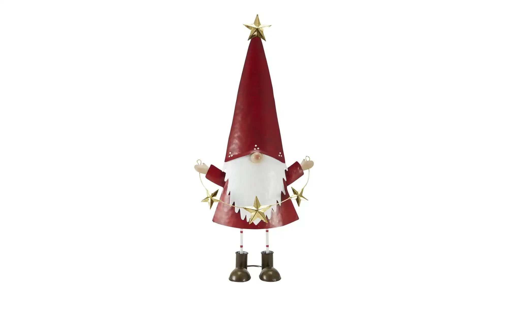 HOME STORY Deko Figur Weihnachtsmann   ¦ rot ¦ Metall ¦ Maße (cm): B: 26 H: günstig online kaufen