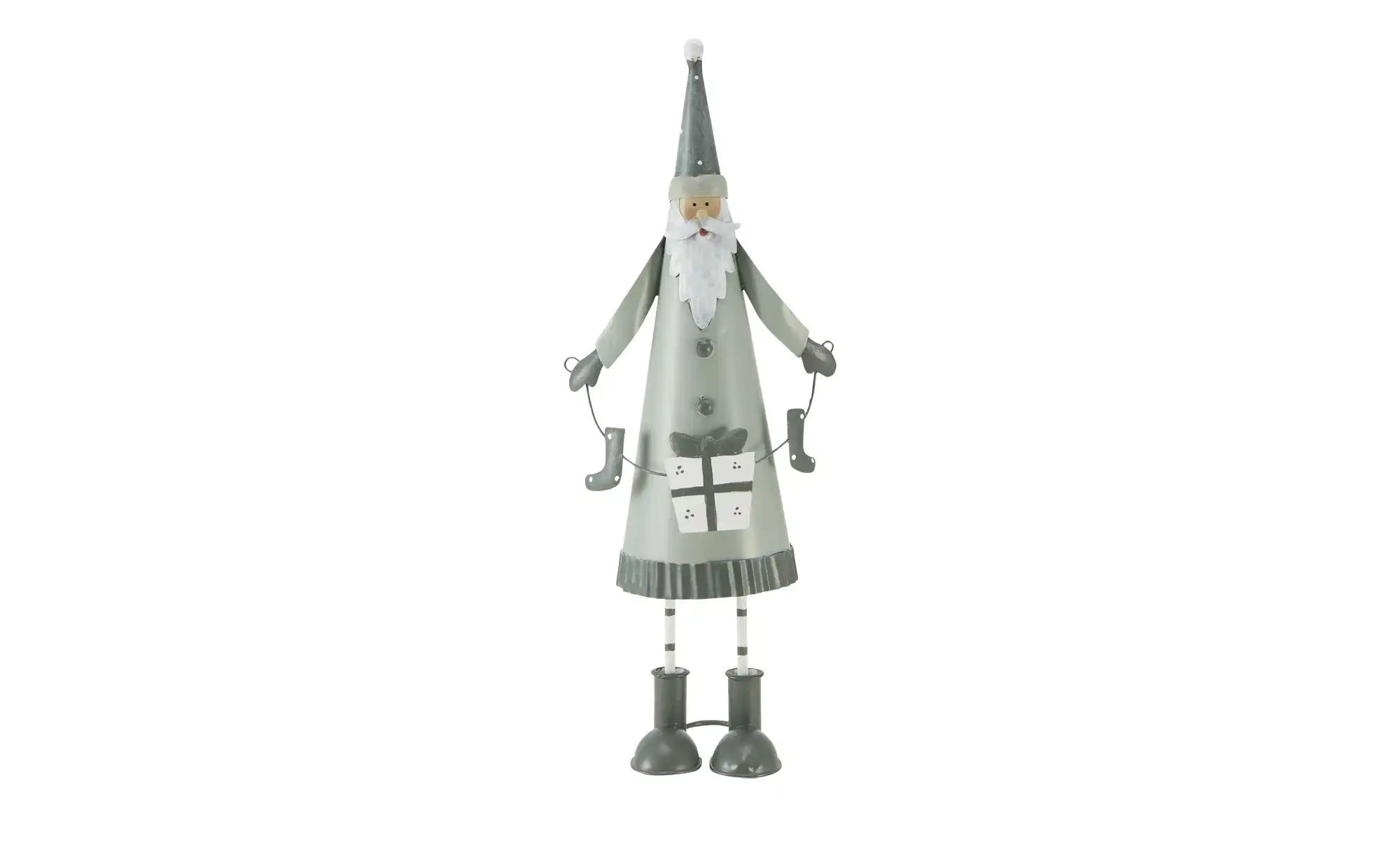 HOME STORY Deko Figur Weihnachtsmann   ¦ grün ¦ Metall ¦ Maße (cm): B: 15 H günstig online kaufen