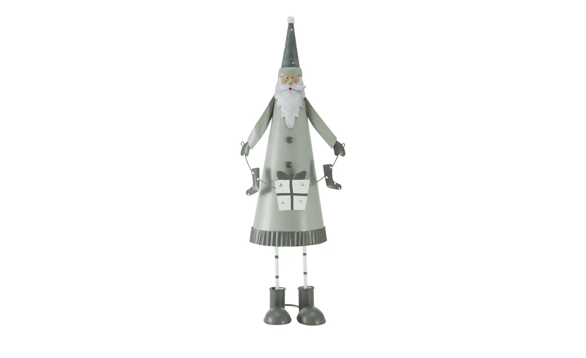 HOME STORY Deko Figur Weihnachtsmann   ¦ grün ¦ Metall ¦ Maße (cm): B: 19 H günstig online kaufen