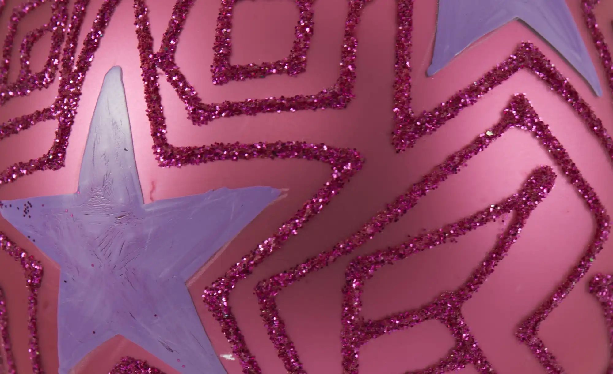 Thumbnail - HOME STORY Weihnachtsbaumkugel mit Sternen   ¦ rosa/pink ¦ Glas,Aluminium Ø: 8 Weihnachten - Höffner