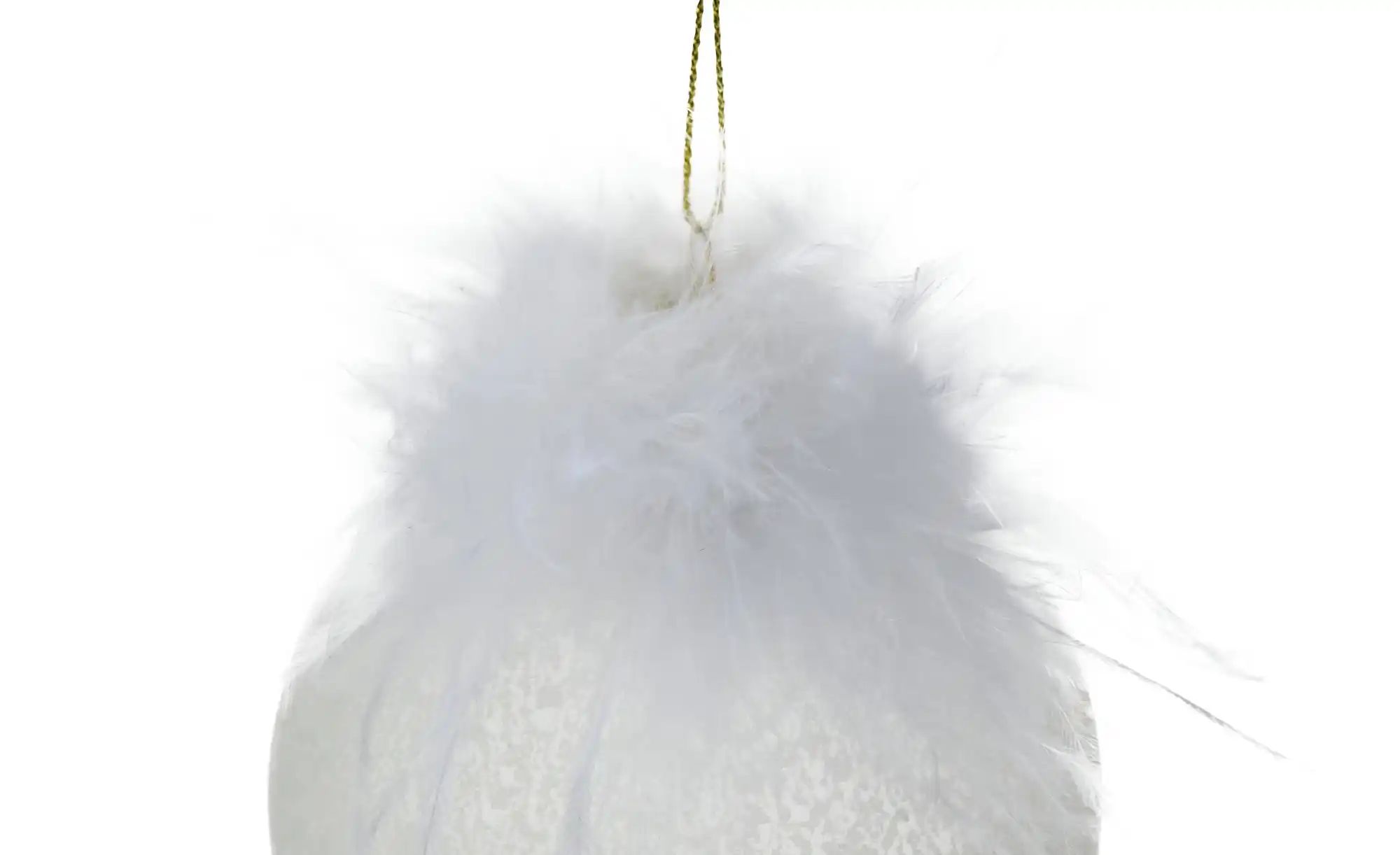 Thumbnail - HOME STORY Weihnachtsbaumkugel mit Federn ¦ weiß ¦ Glas,Polyester Ø: 8 Weihnachten - Höffner