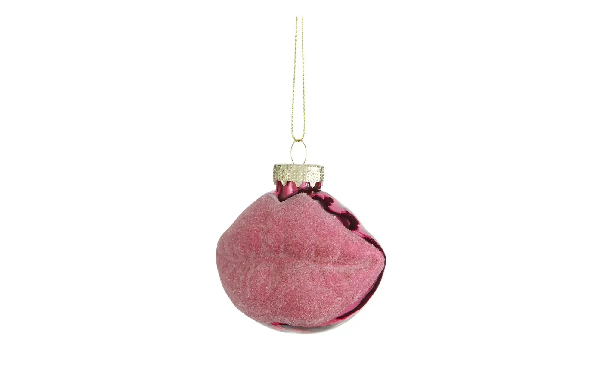 Thumbnail - HOME STORY Weihnachtsbaumschmuck Kussmund ¦ rosa/pink ¦ Glas,Aluminium ¦ Maße (cm): B: 8 H: 7 T: 4.0 Weihnachten - Höf...