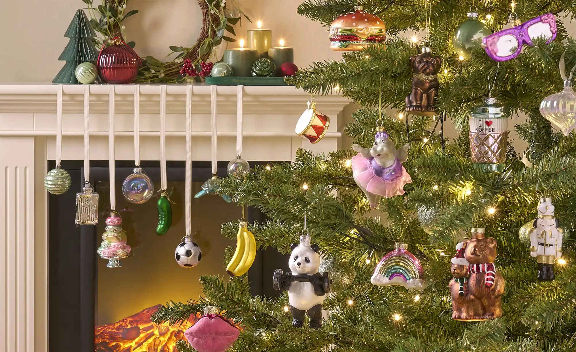 Thumbnail - HOME STORY Weihnachtsbaumschmuck Gurke   ¦ grün ¦ Glas,Aluminium ¦ Maße (cm): H: 10,5  Ø: 3.5 Weihnachten - Höffner