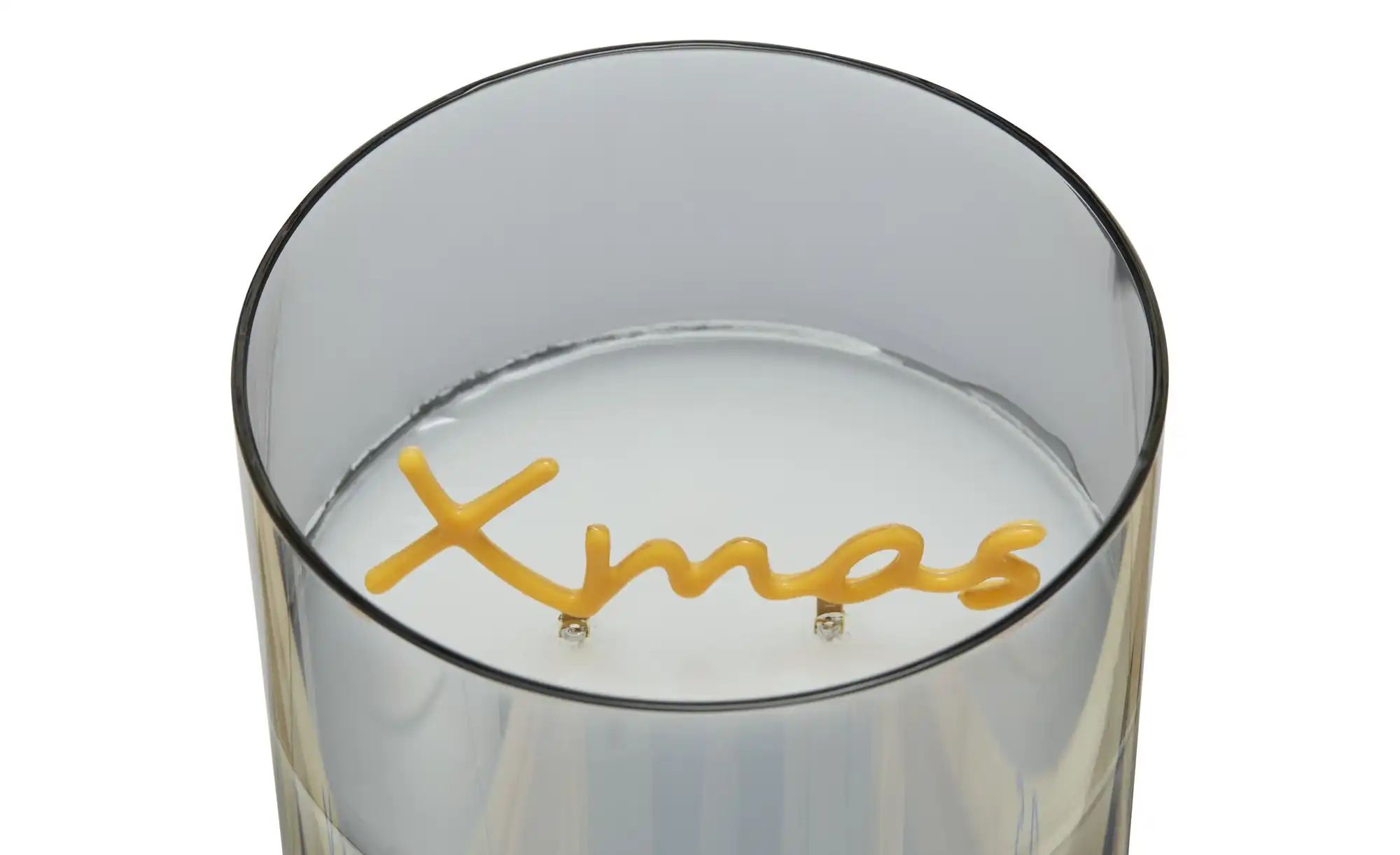 HOME STORY LED Kerze Xmas   ¦ grau ¦ Glas,Wachs,Kunststoff ¦ Maße (cm): H: günstig online kaufen