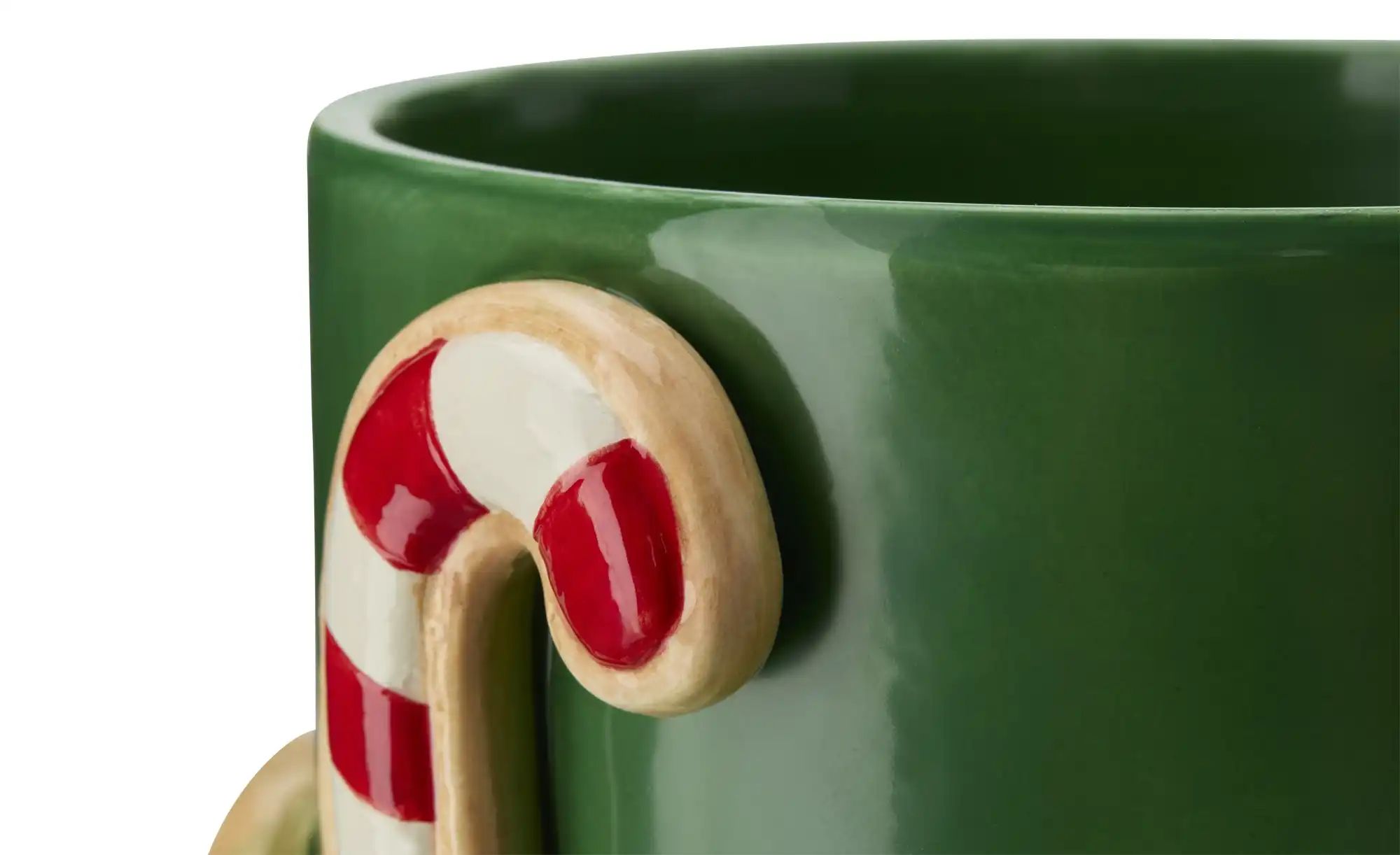 Thumbnail - HOME STORY Übertopf Zuckerstangen ¦ grün ¦ Dolomite ¦ Maße (cm): B: 16,3 H: 15 T: 15.7 Weihnachten - Höffner