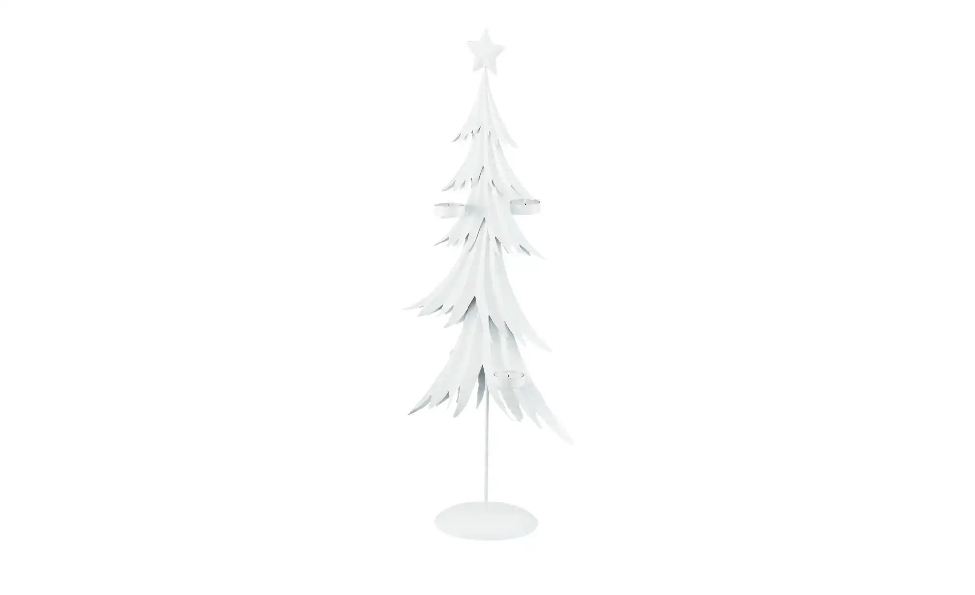 Thumbnail - HOME STORY Teelichthalter Tannenbaum ¦ weiß ¦ Metall ¦ Maße (cm): B: 29 H: 72 T: 15.0 Weihnachten - Höffner