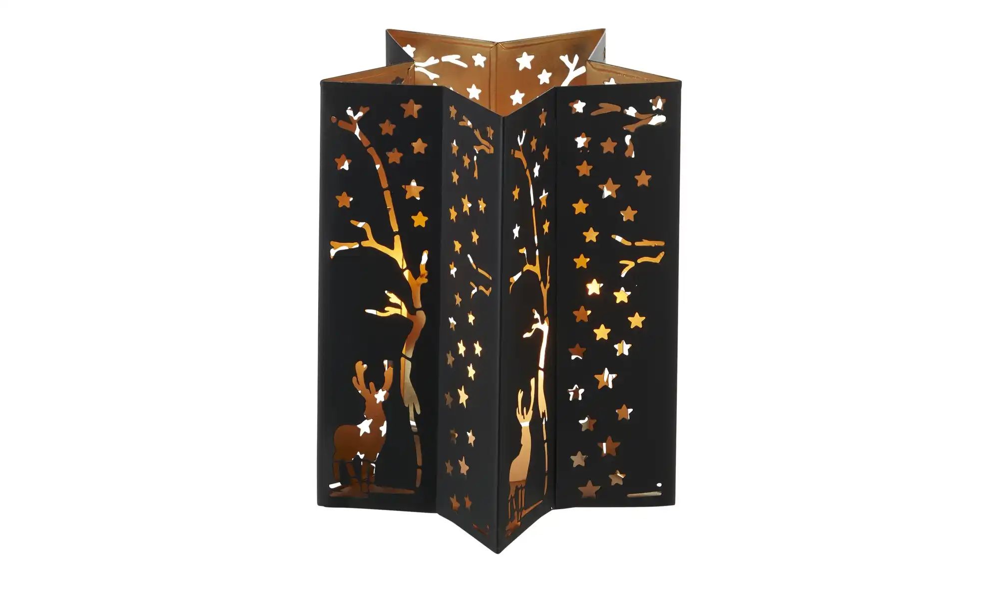 Thumbnail - HOME STORY Windlicht Stern ¦ schwarz ¦ Eisen ¦ Maße (cm): B: 19 H: 23 T: 19.0 Weihnachten - Höffner