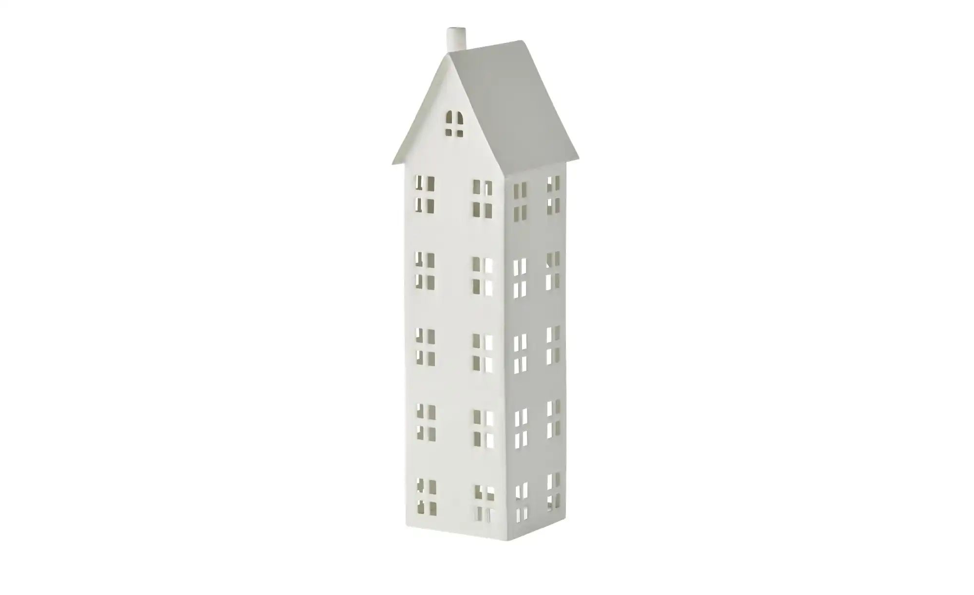 Thumbnail - HOME STORY Windlicht Haus   ¦ weiß ¦ Eisen ¦ Maße (cm): B: 9,5 H: 34 T: 10.0 Accessoires > Kerzen & Kerzenständer - Höff...