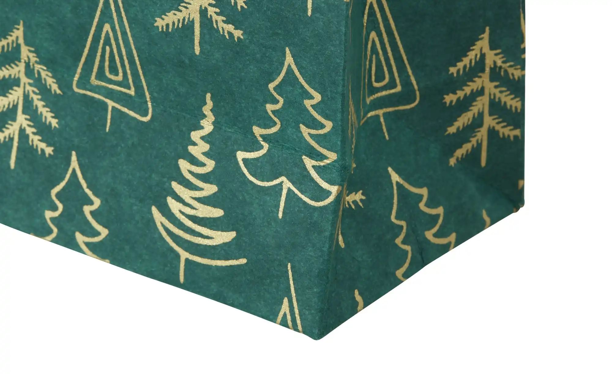 Thumbnail - HOME STORY Geschenktüte ¦ grün ¦ Papier ¦ Maße (cm): B: 21,5 H: 16,5 T: 9.0 Weihnachten - Höffner