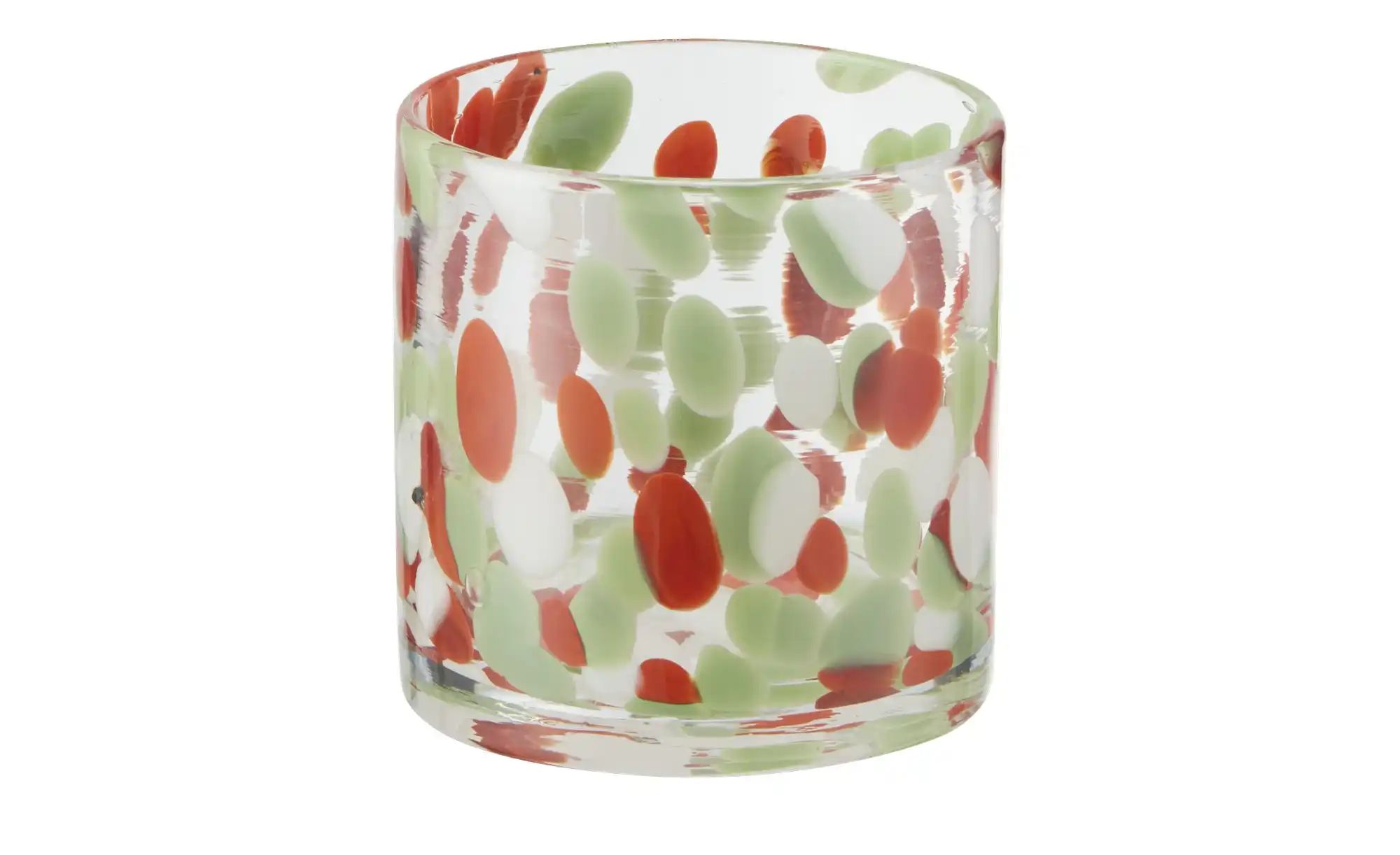 HOME STORY Teelichtglas   ¦ mehrfarbig ¦ Glas ¦ Maße (cm): H: 8,5  Ø: 8.5 A günstig online kaufen