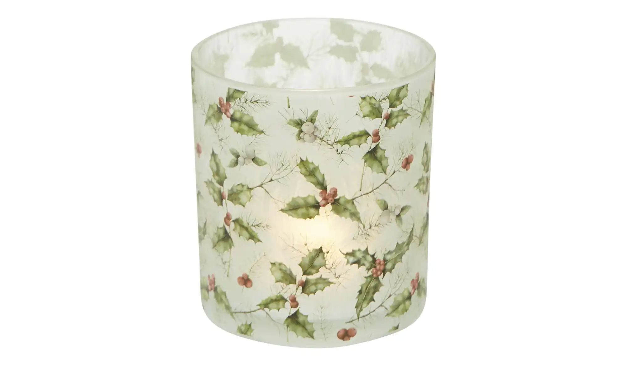 Thumbnail - HOME STORY Teelichthalter   ¦ grün ¦ Glas ¦ Maße (cm): H: 9  Ø: 8 Weihnachten - Höffner