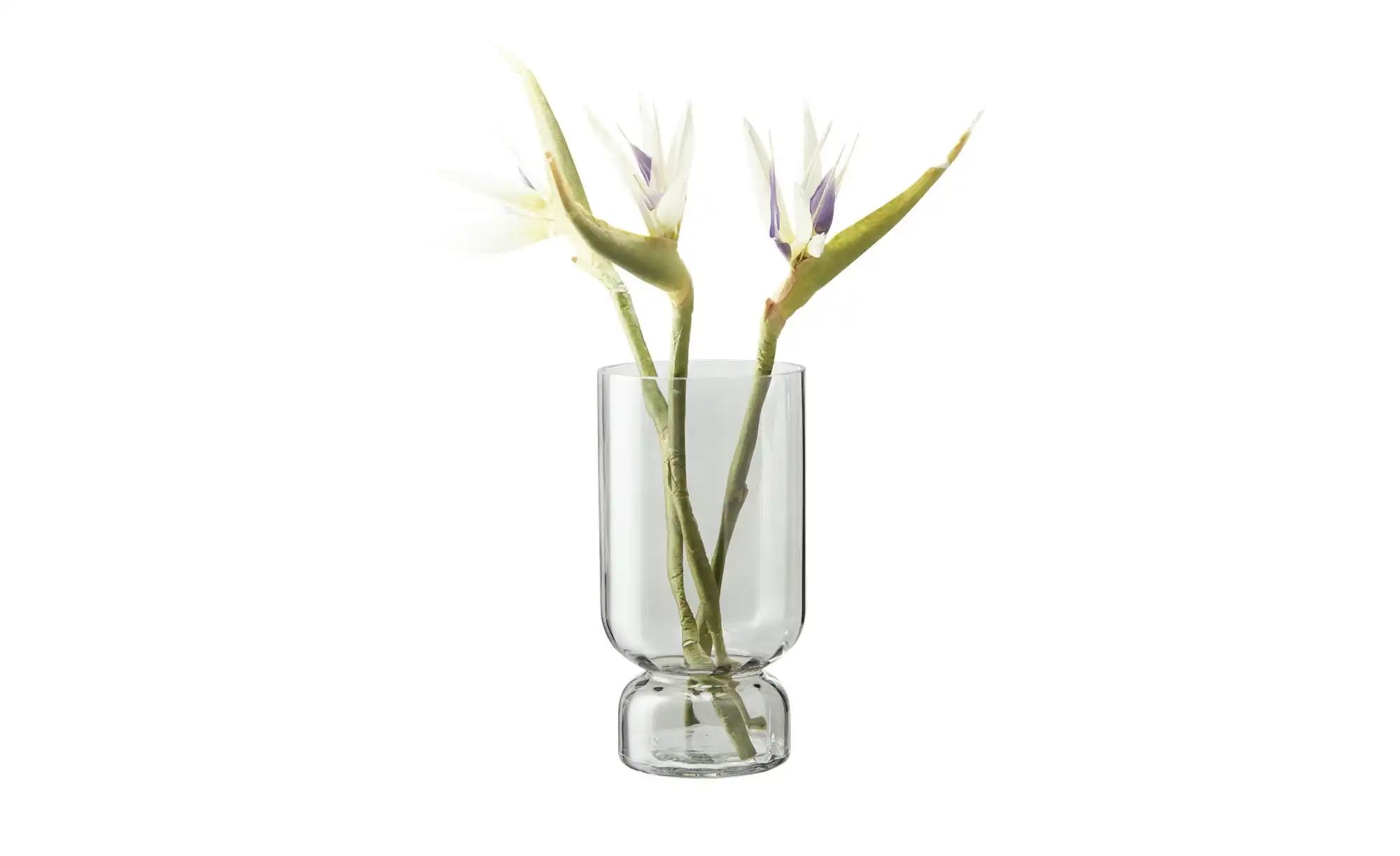 HOME STORY Vase   ¦ grau ¦ Glas ¦ Maße (cm): H: 34  Ø: 18 Accessoires > Vas günstig online kaufen