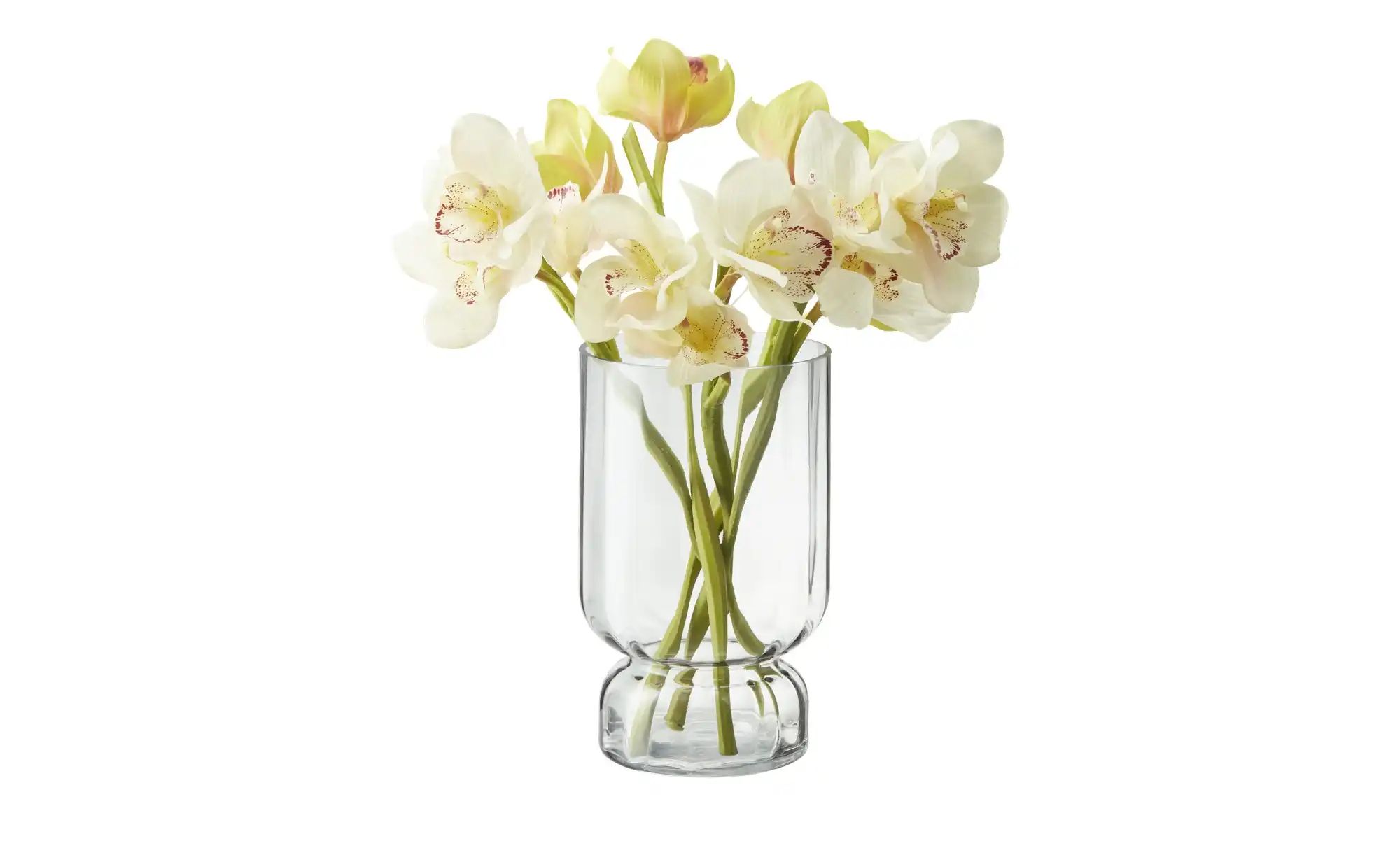 HOME STORY Vase   ¦ grau ¦ Glas ¦ Maße (cm): H: 25  Ø: 15.5 Accessoires > V günstig online kaufen