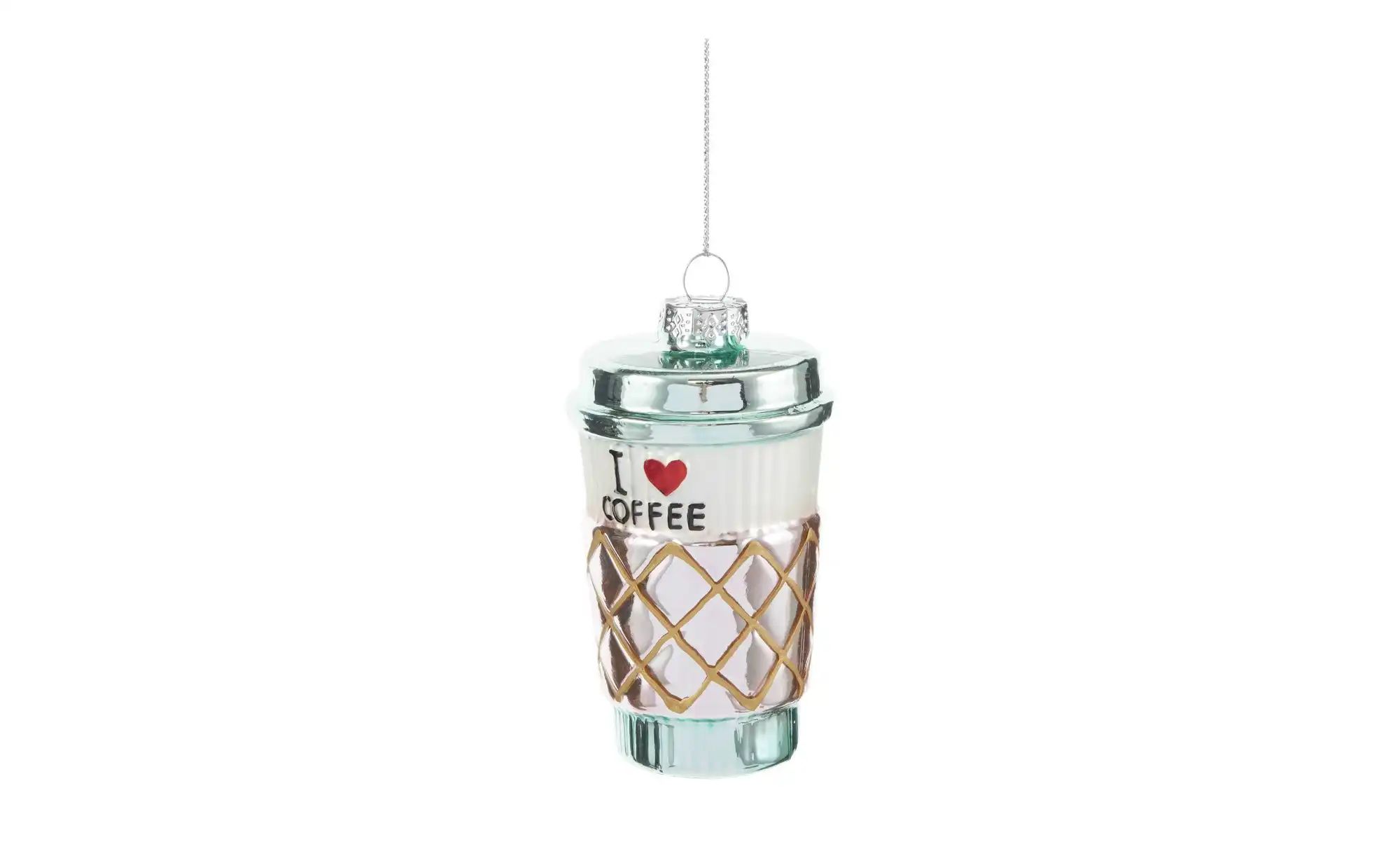HOME STORY Weihnachtsbaumschmuck Kaffeebecher   ¦ mehrfarbig ¦ Glas,Alumini günstig online kaufen