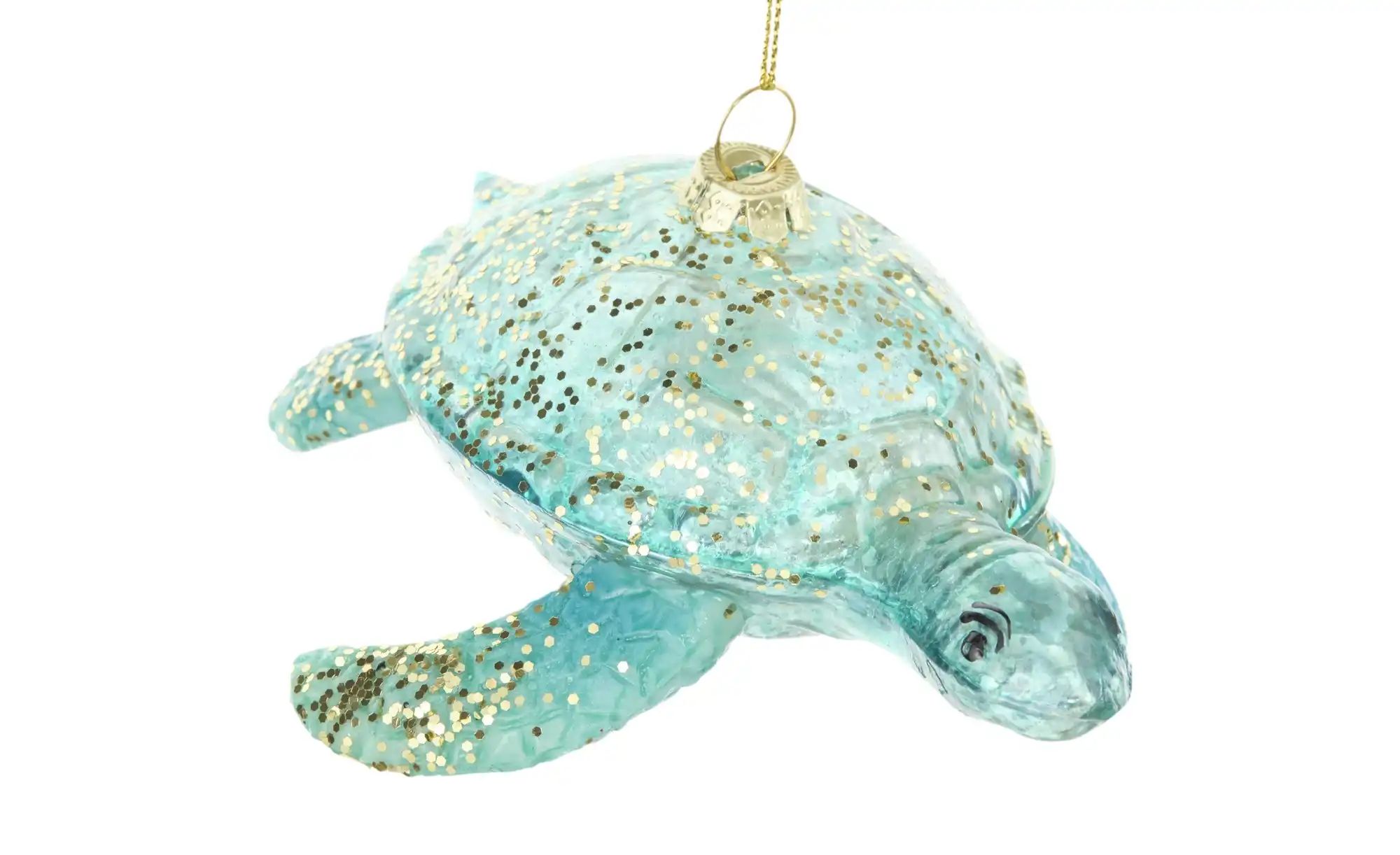 Thumbnail - HOME STORY Weihnachtsbaumschmuck Schildkröte ¦ blau ¦ Glas,Aluminium ¦ Maße (cm): B: 12 H: 6 T: 10.0 Weihnachten - Höf...