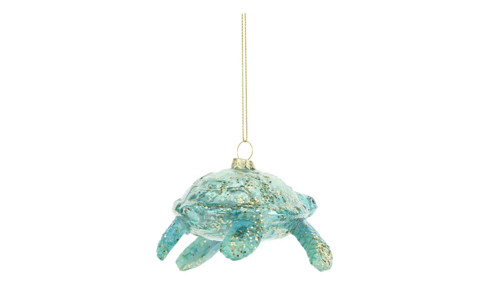 Thumbnail - HOME STORY Weihnachtsbaumschmuck Schildkröte ¦ blau ¦ Glas,Aluminium ¦ Maße (cm): B: 12 H: 6 T: 10.0 Weihnachten - Höf...