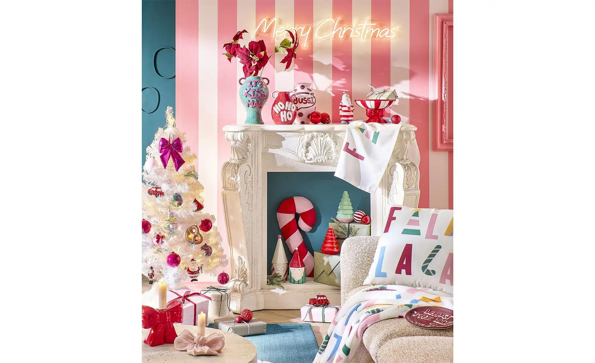 Thumbnail - HOME STORY Vase Bussi ¦ rosa/pink ¦ Dolomite ¦ Maße (cm): H: 25,3 Ø: 18.2 Weihnachten - Höffner